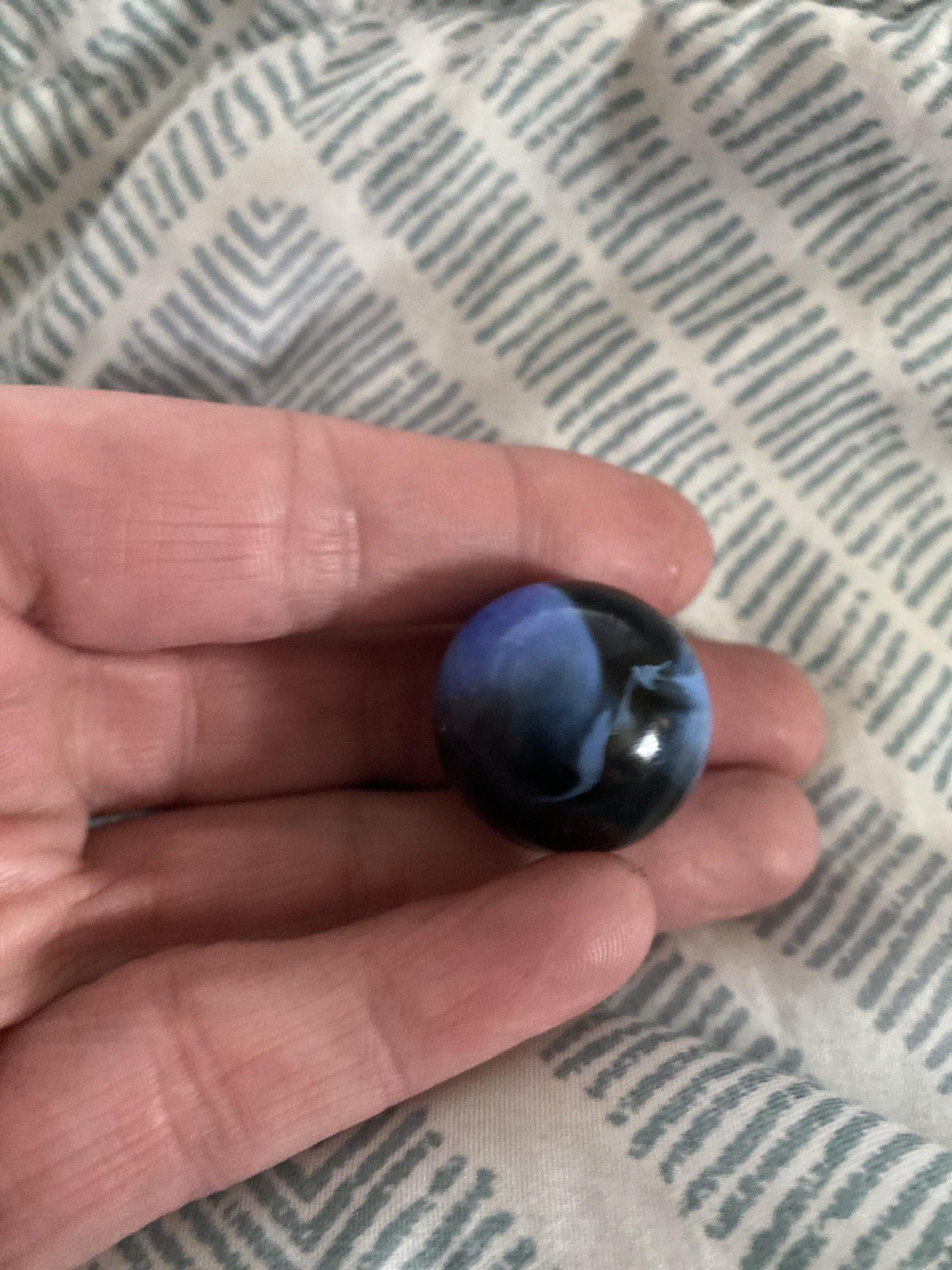 Black and Blue Swirl by Vitro Agate Company