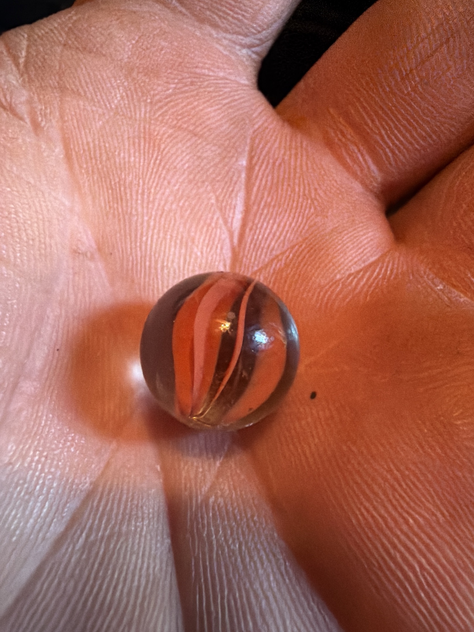 Cage Cat's Eye (Orange & Black) by Vitro Agate Company