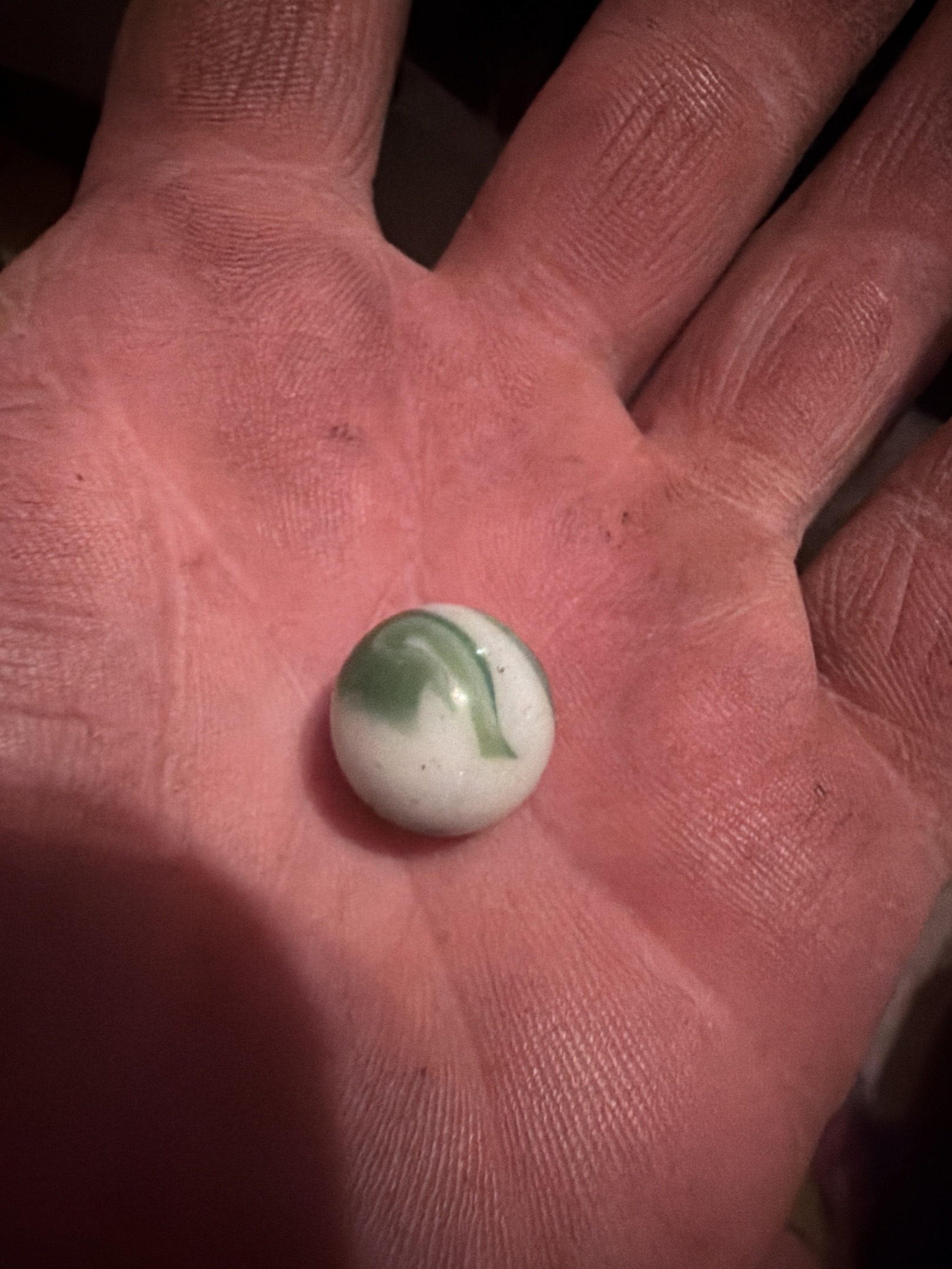 Green and White Swirl by Alley Agate