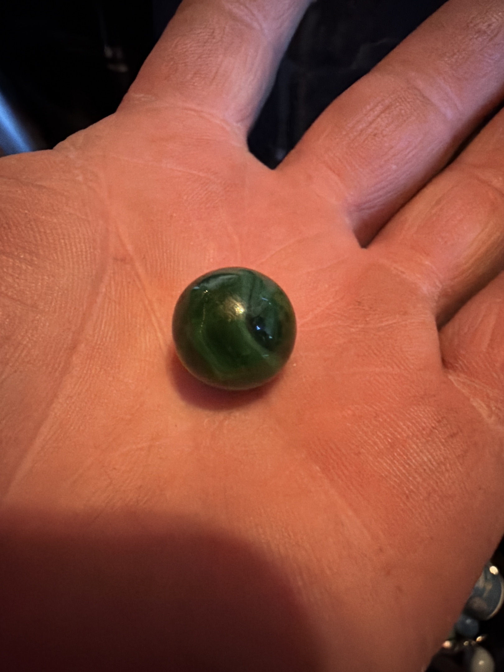 Green Slag by Akro Agate Company