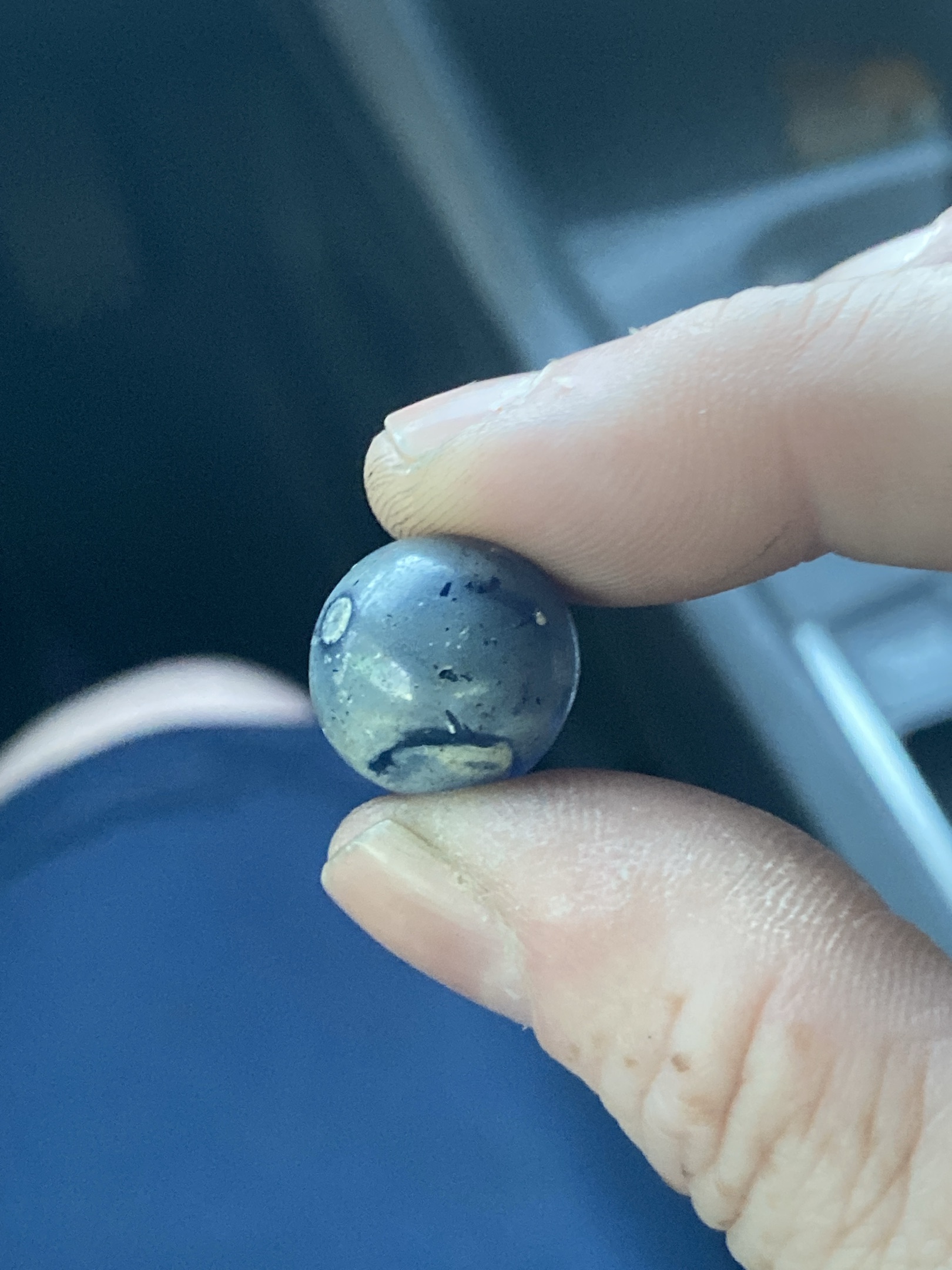 Sodalite by Unknown (Hand-ground or Early Machine-ground), identification view