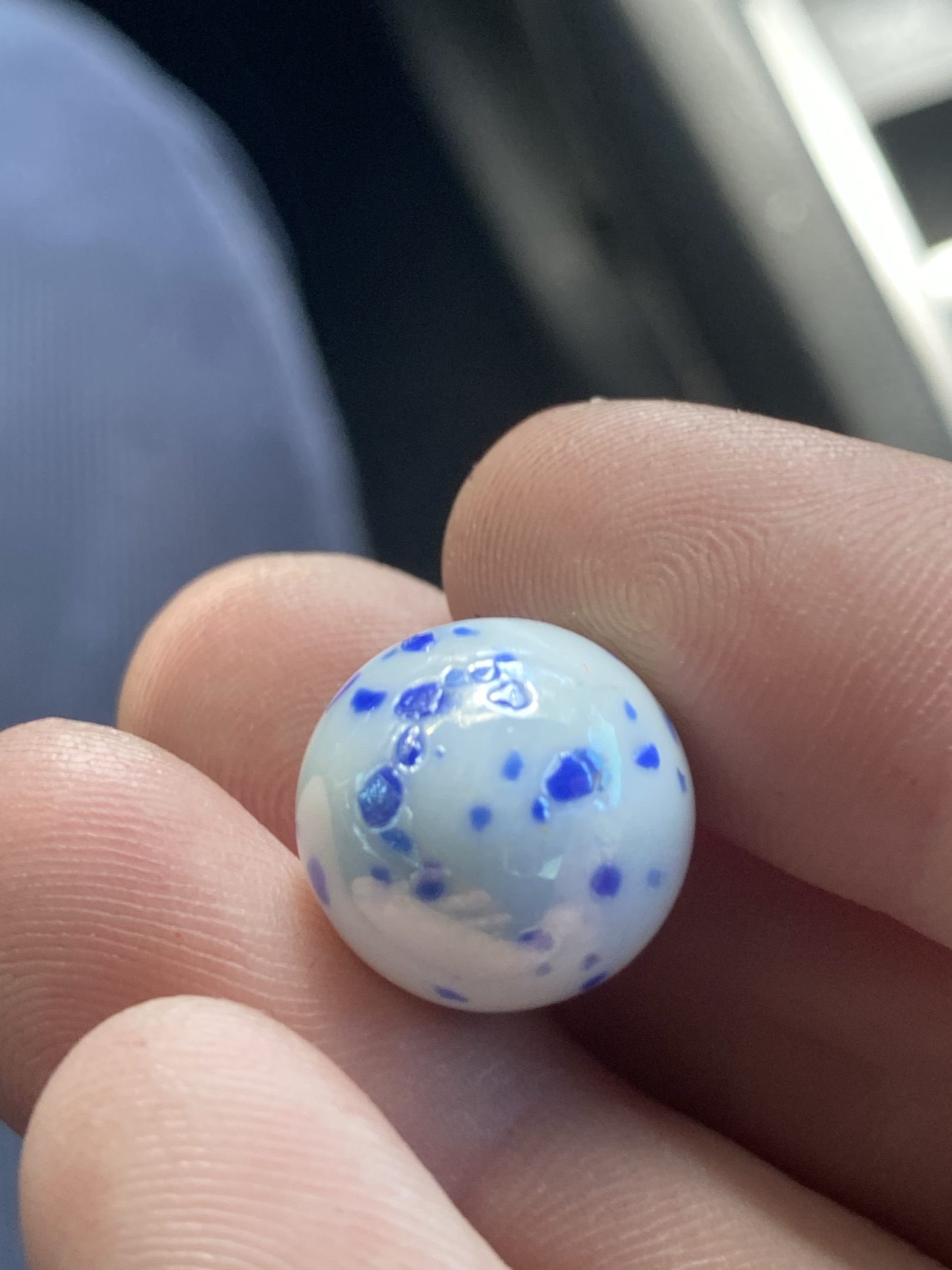 Blue Spatter by Unattributed (German or American Potteries), identification view