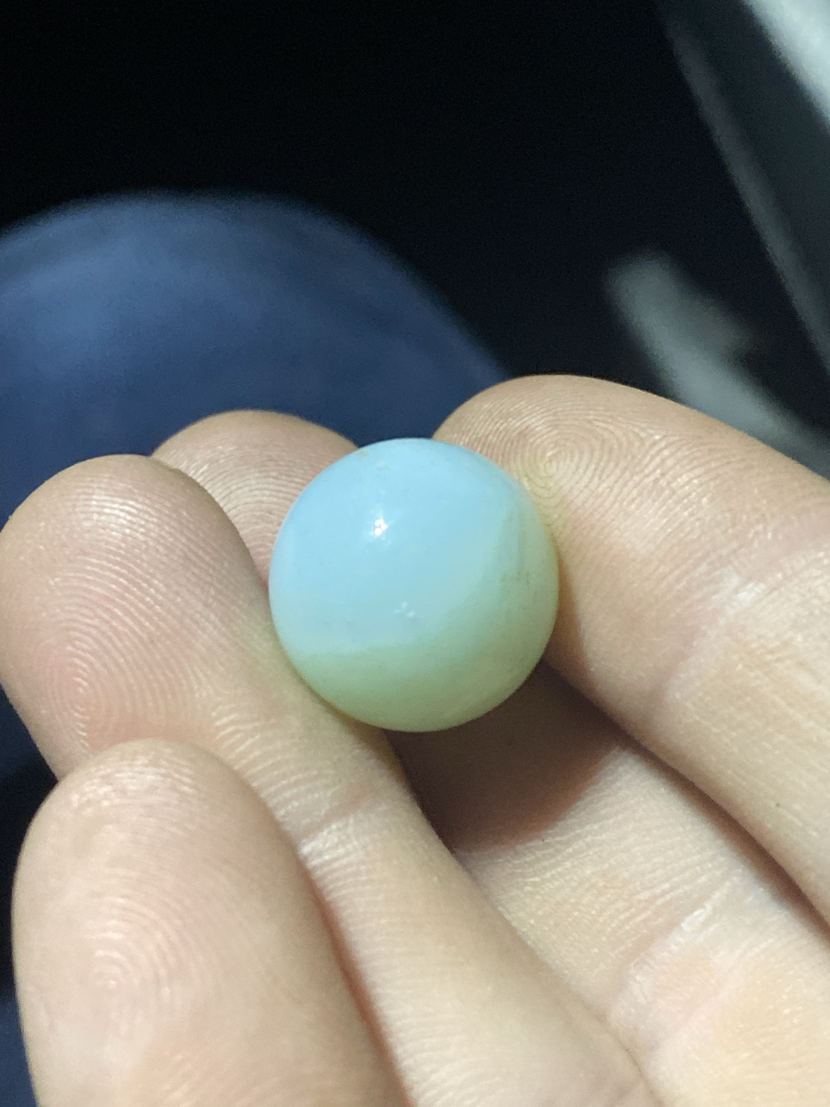 Blue and Yellow Shooter by Vitro Agate Company, identification view