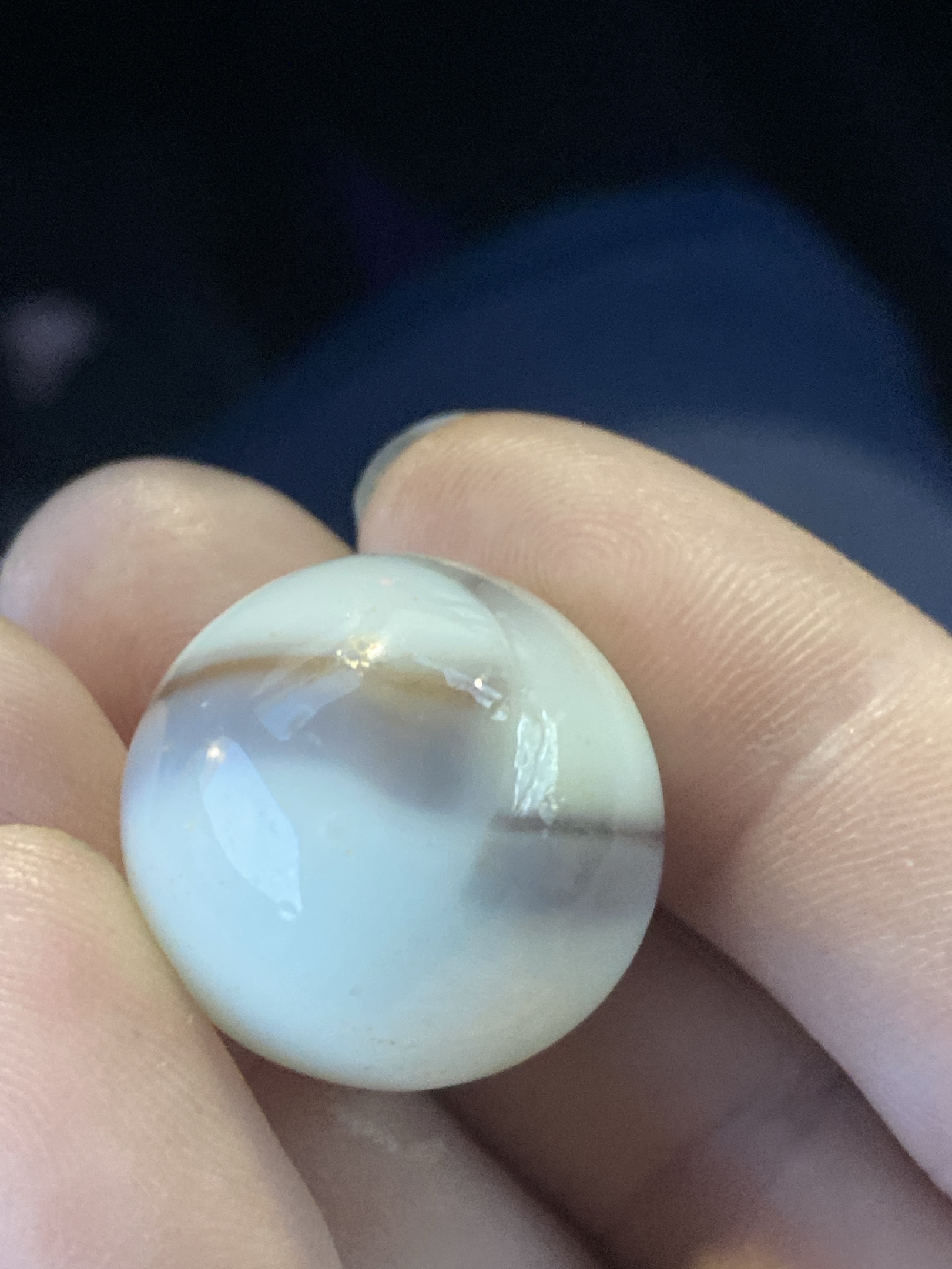 Brown and White Swirl by Alley Agate, identification view