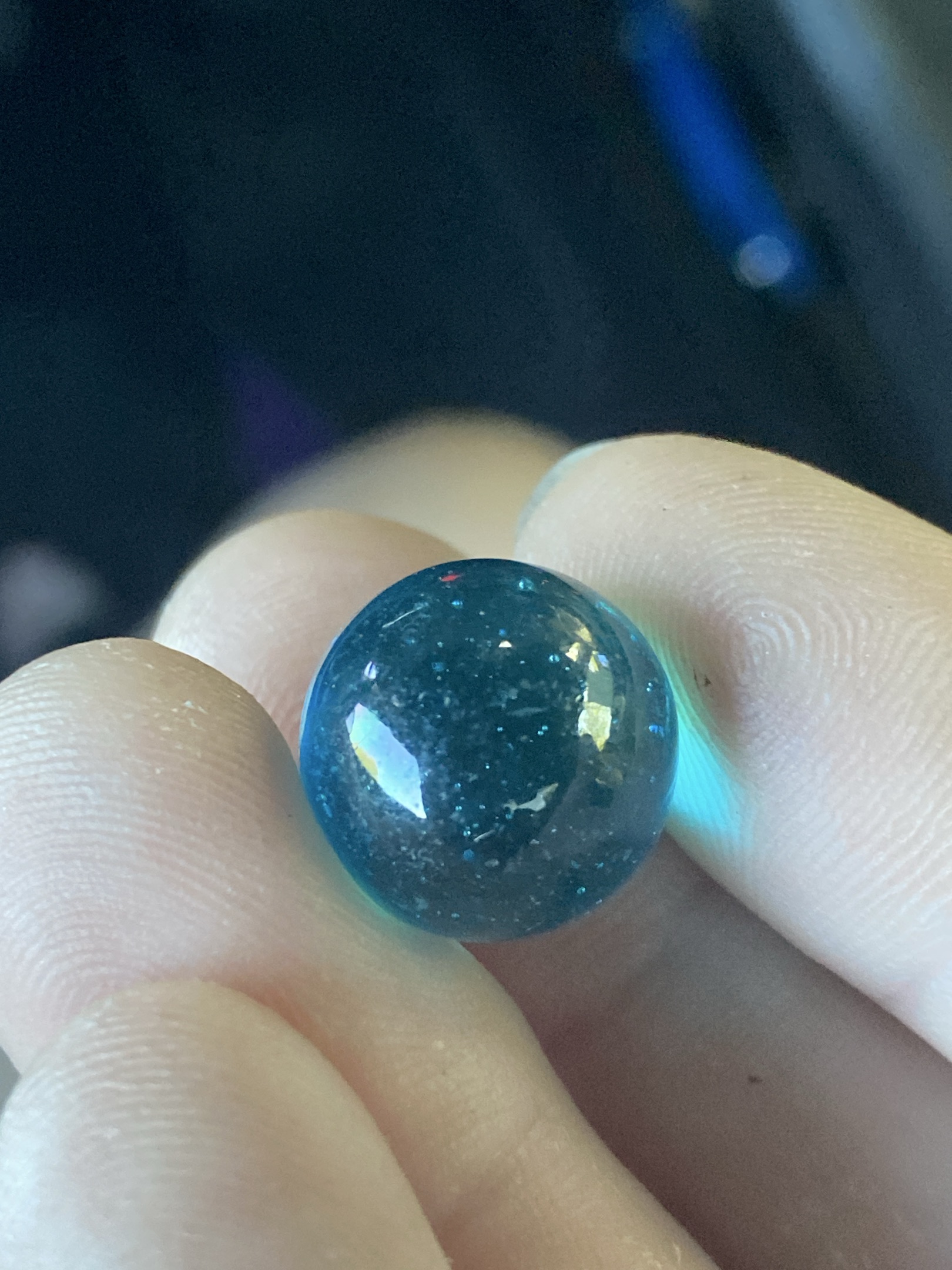 Aqua Blue Clearie Shooter by Vitro Agate Company