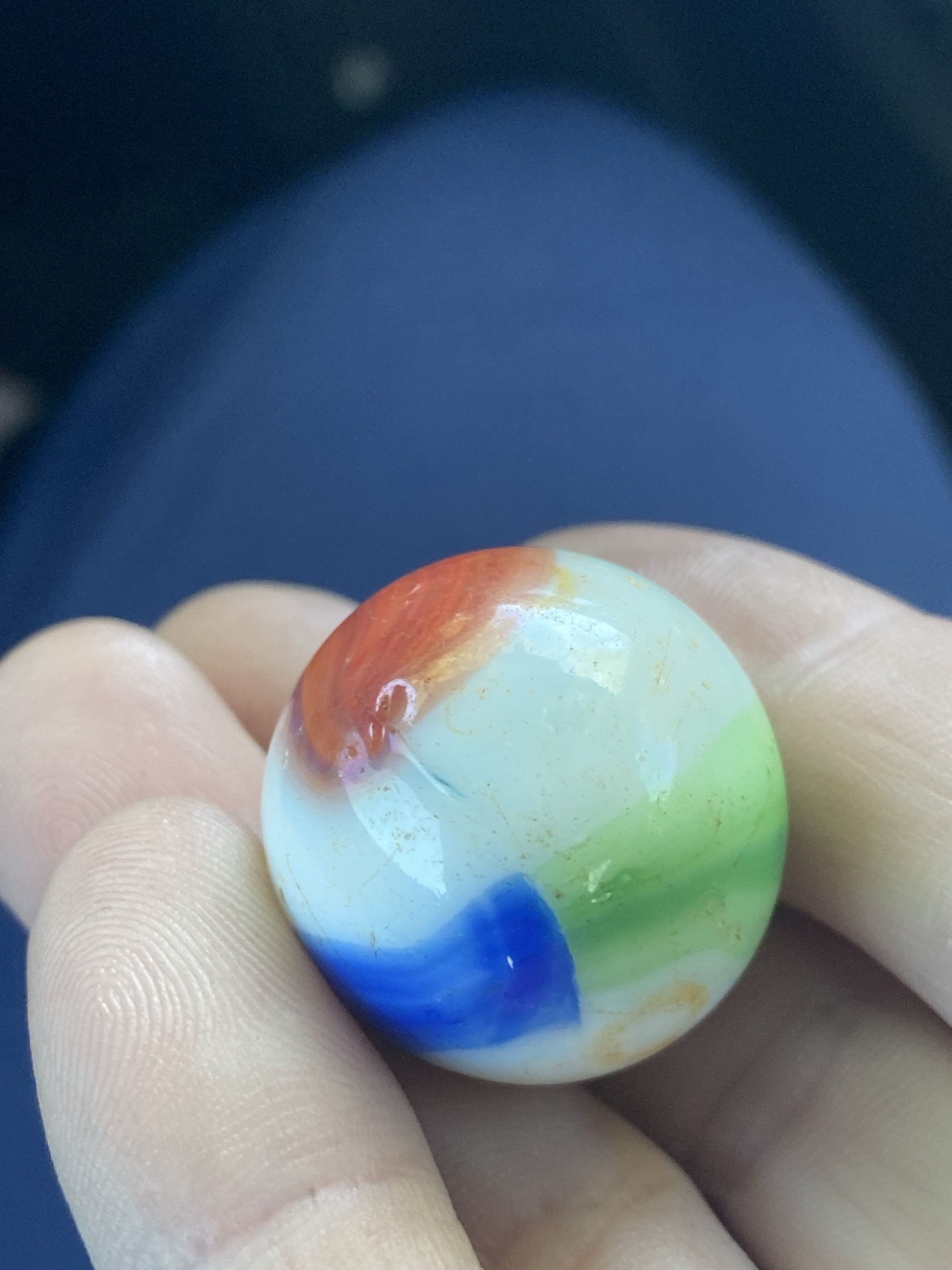 Tri-Color (Red, Green, Blue) by Marble King, identification view