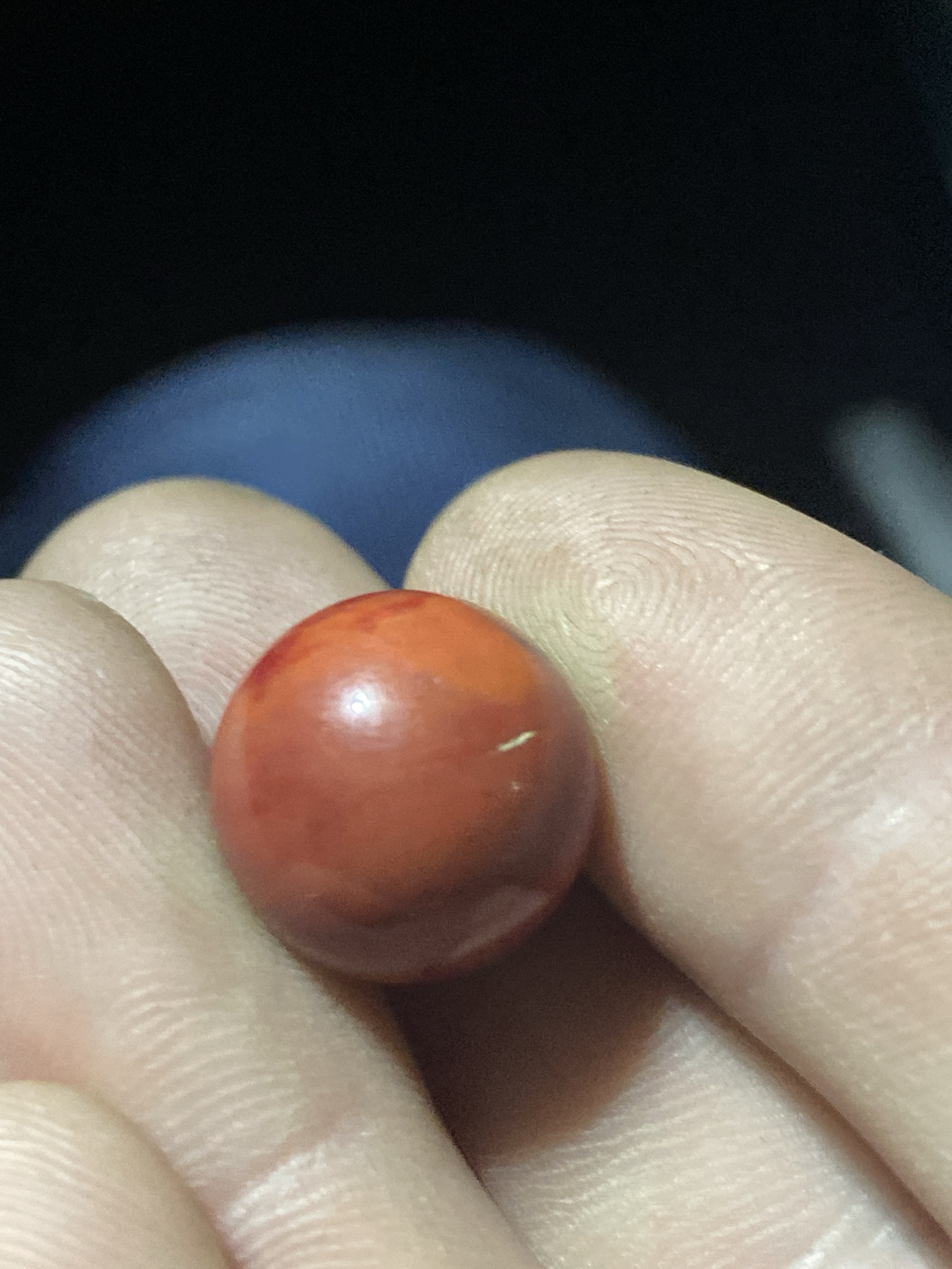 Opaque Swirl (Red) by Akro Agate Company, identification view
