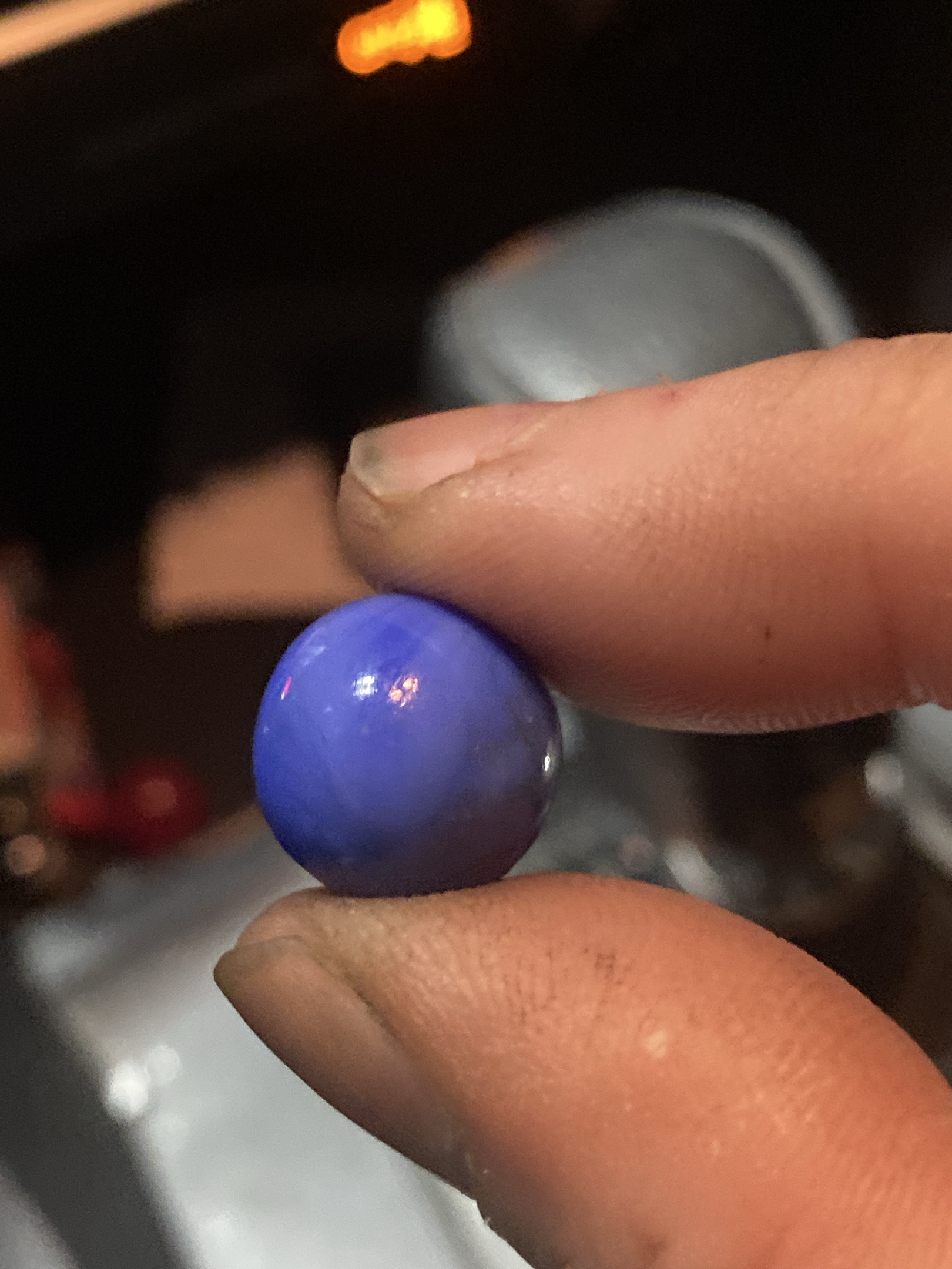 Solid Opaque Blue by Vitro Agate / Akro Agate / Marble King, identification view