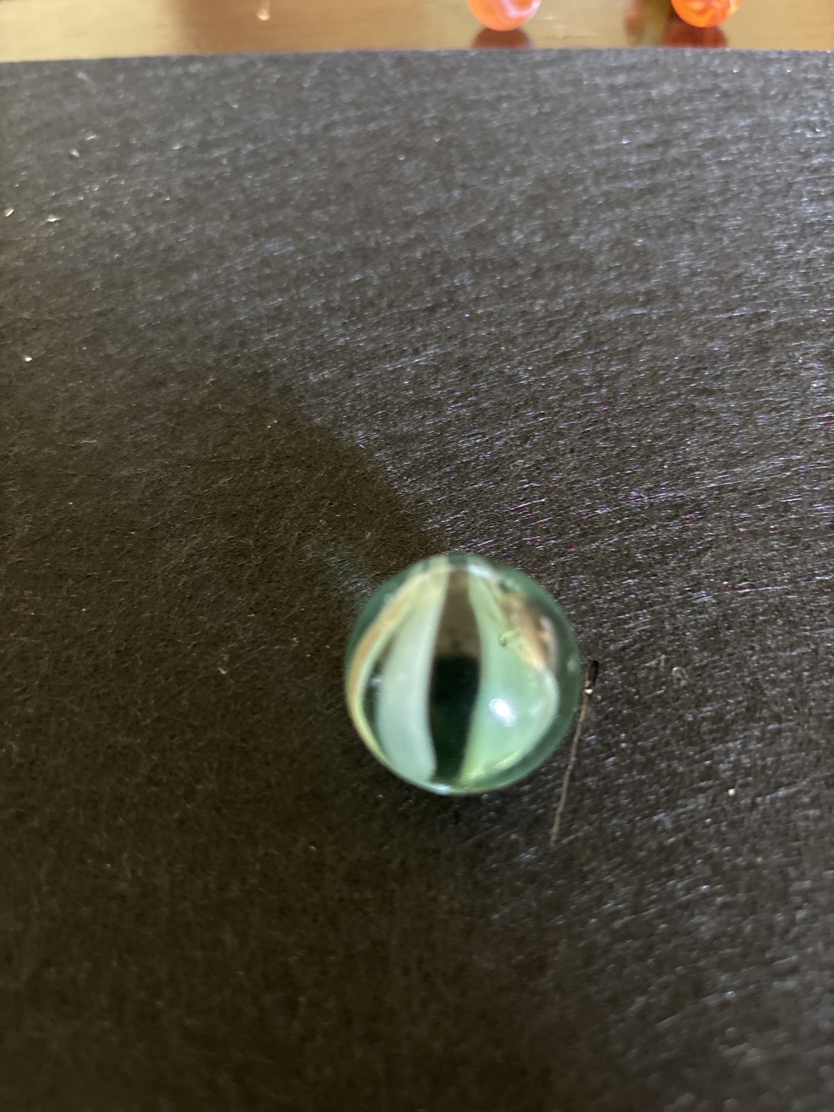 White Cat's Eye - 2-Vane Clear by Vitro Agate Company