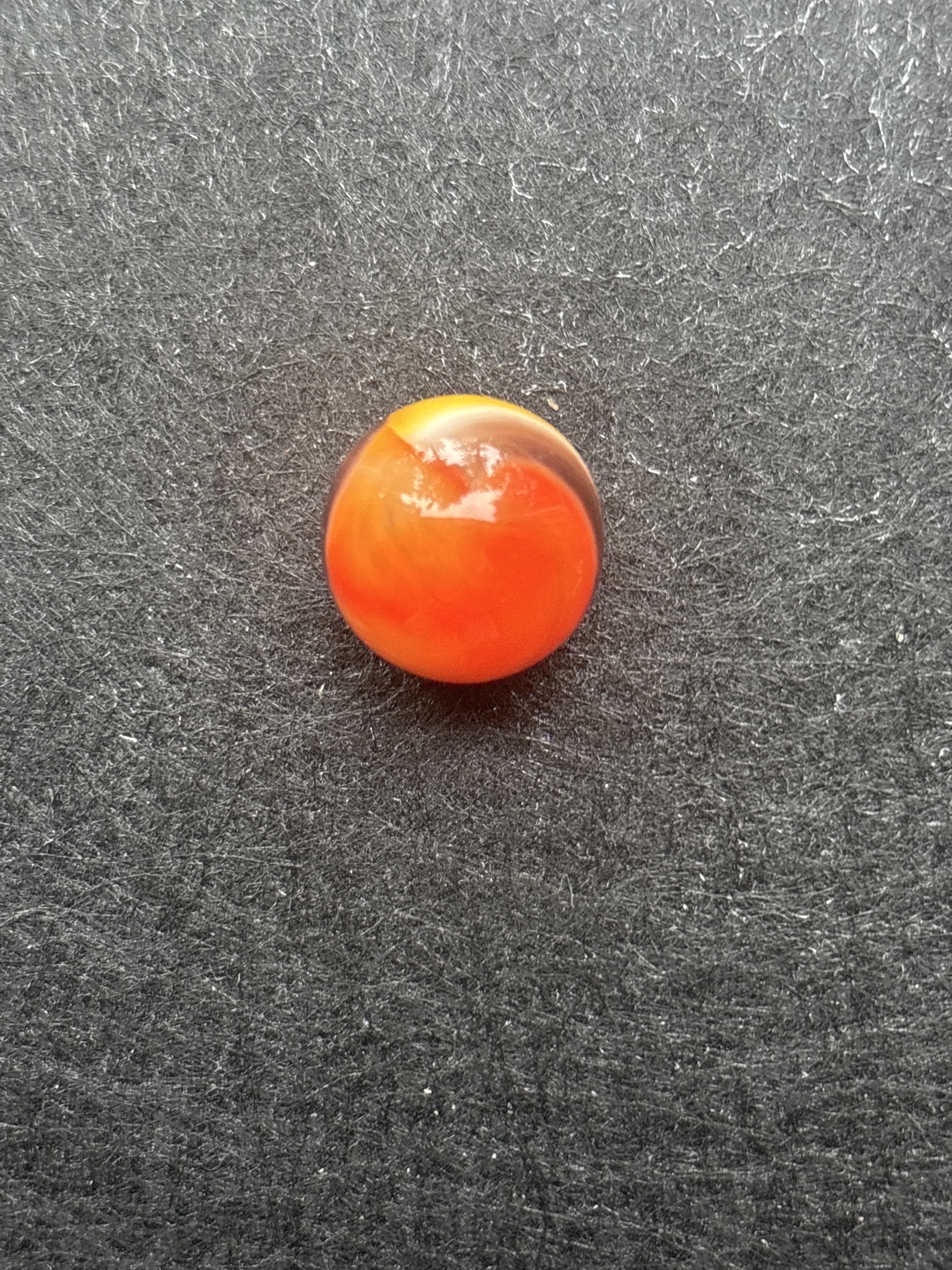 Orange Flintie Patch by Akro Agate Company