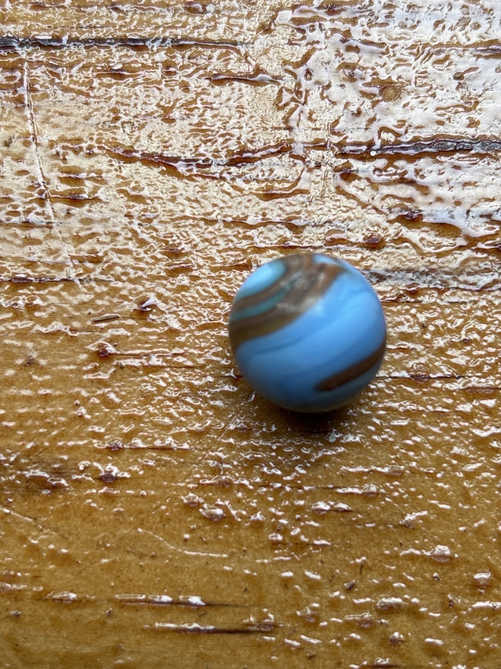 Blue Onyx Corkscrew Swirl by Akro Agate