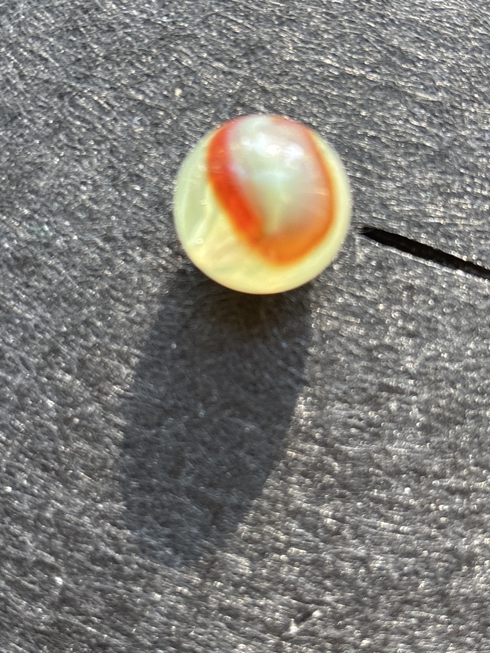 Red Patch on Lemonade / Lemonade Patch by Akro Agate Company