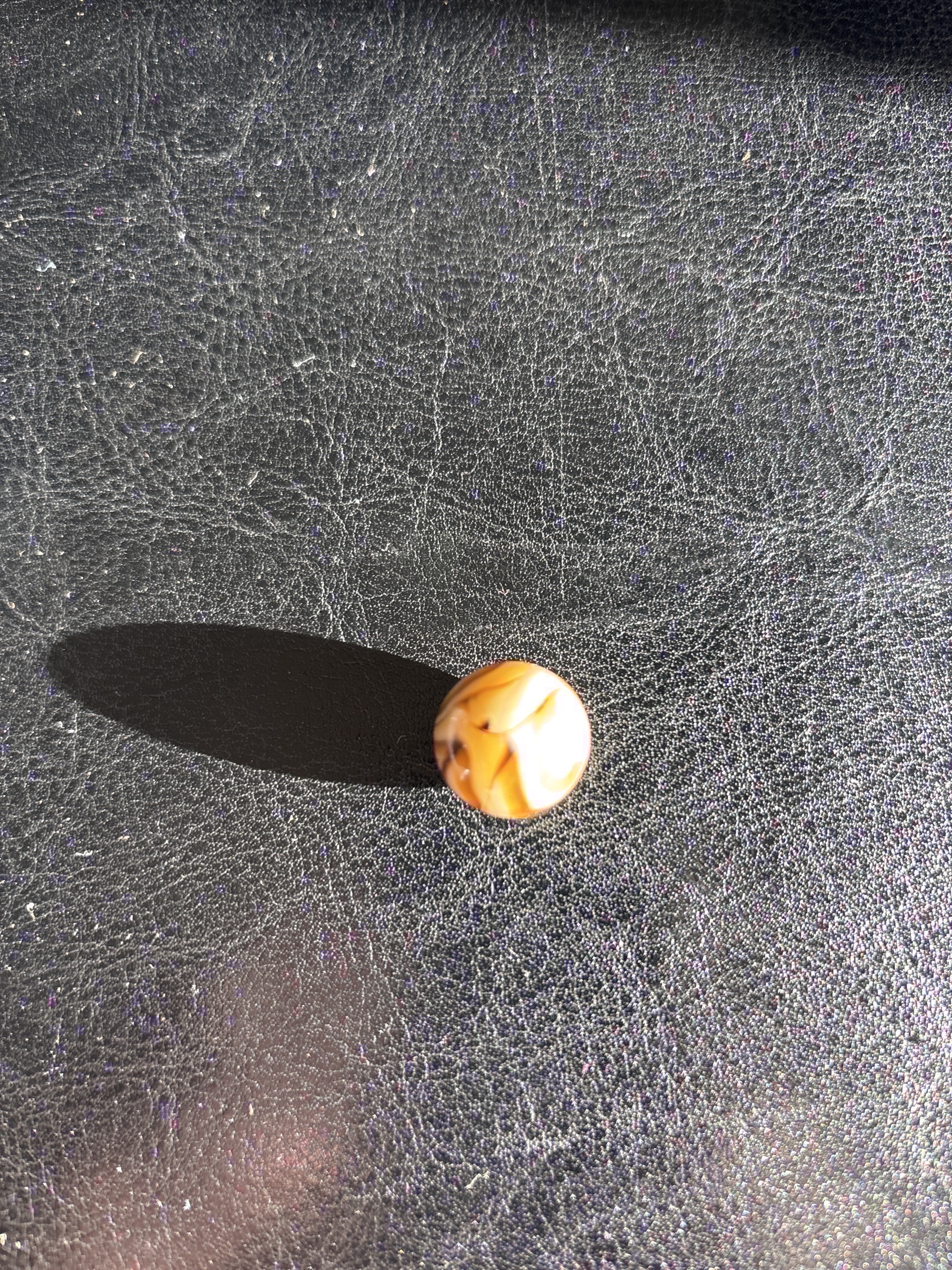 Caramel and White Corkscrew by Akro Agate Company