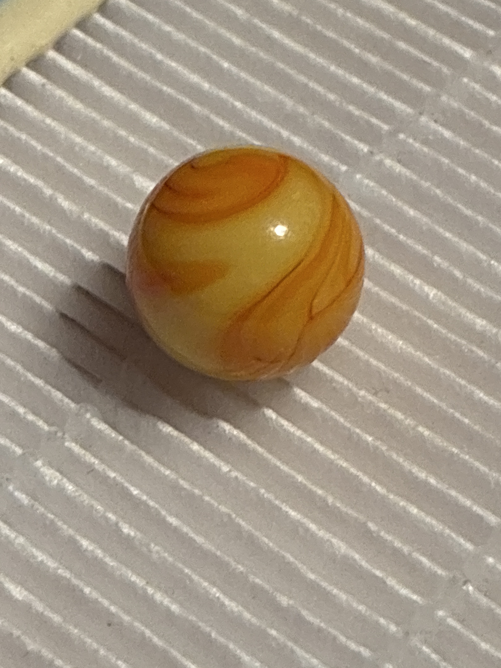 Peach or Orange Swirl by Alley Agate, identification view