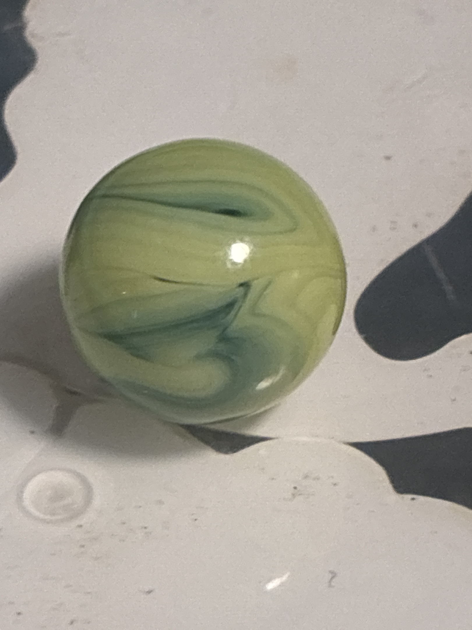 Green and Yellow Swirl by Alley Agate, identification view