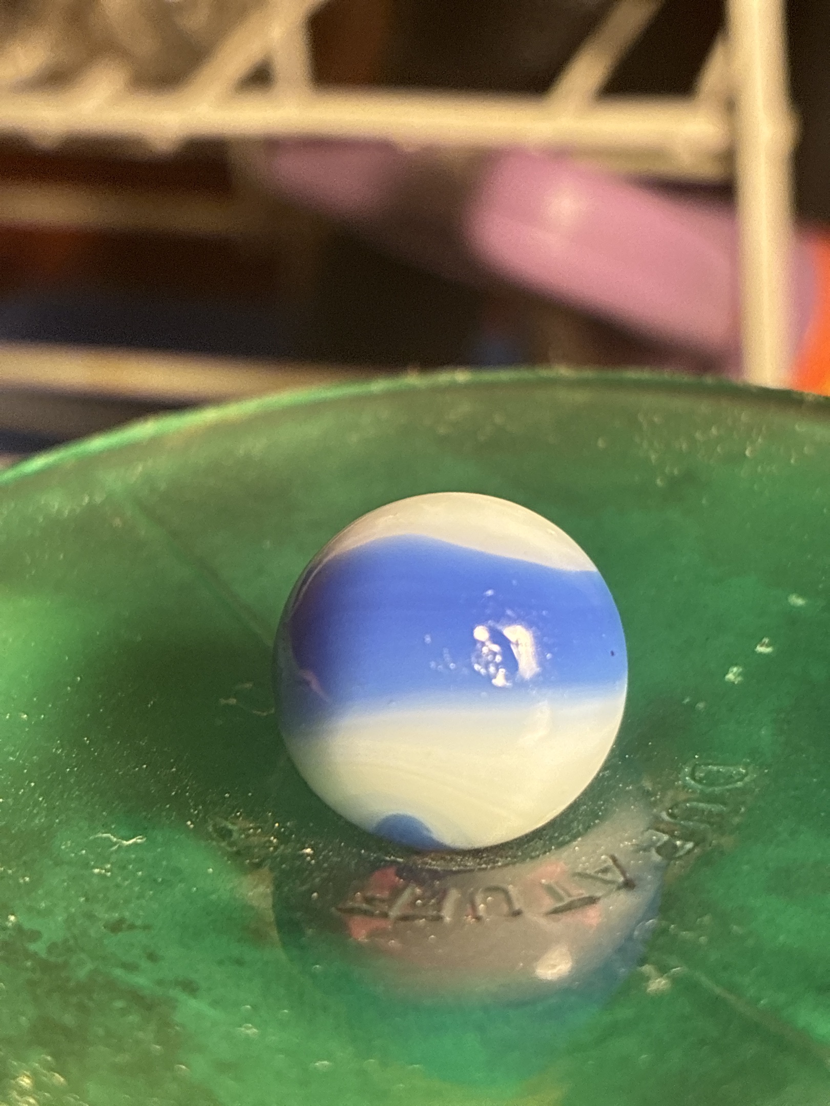 Blue Patch by Akro Agate Company, identification view