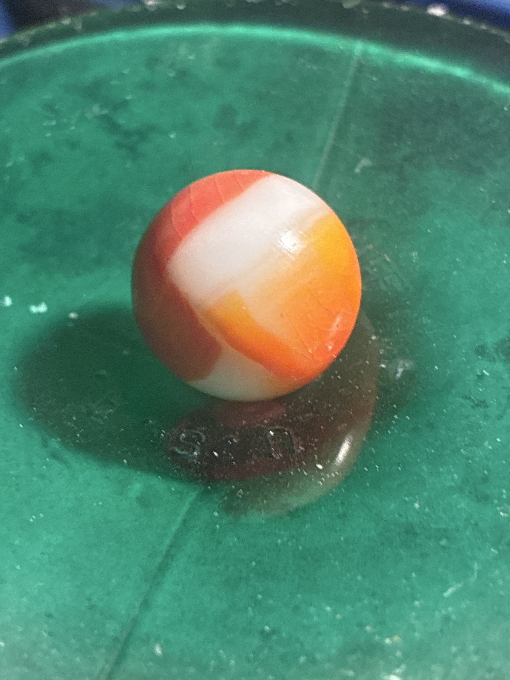 Orange and White Patch by Peltier Glass Company
