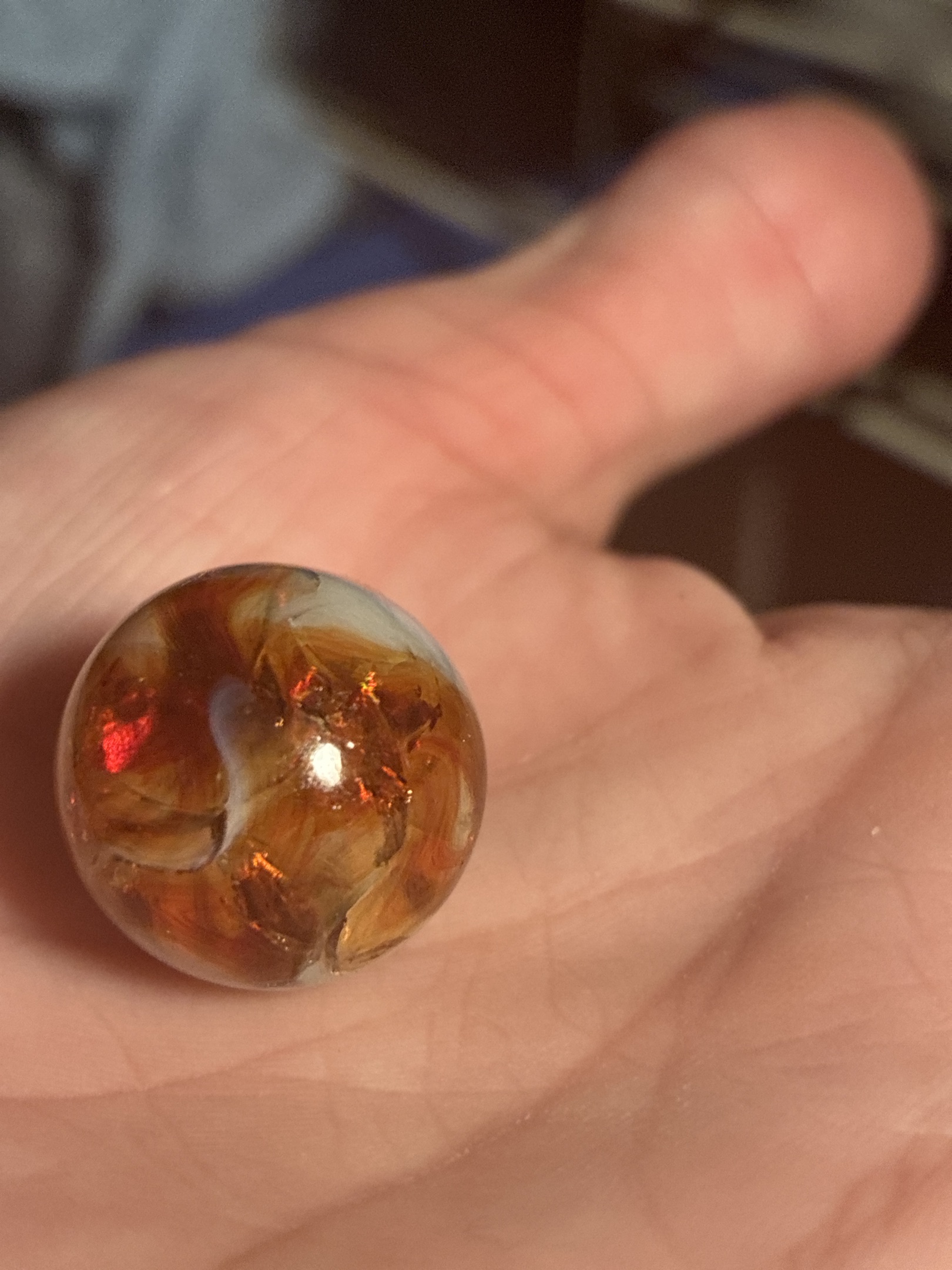 Copper Aventurine Swirl by Christensen Agate Company, identification view