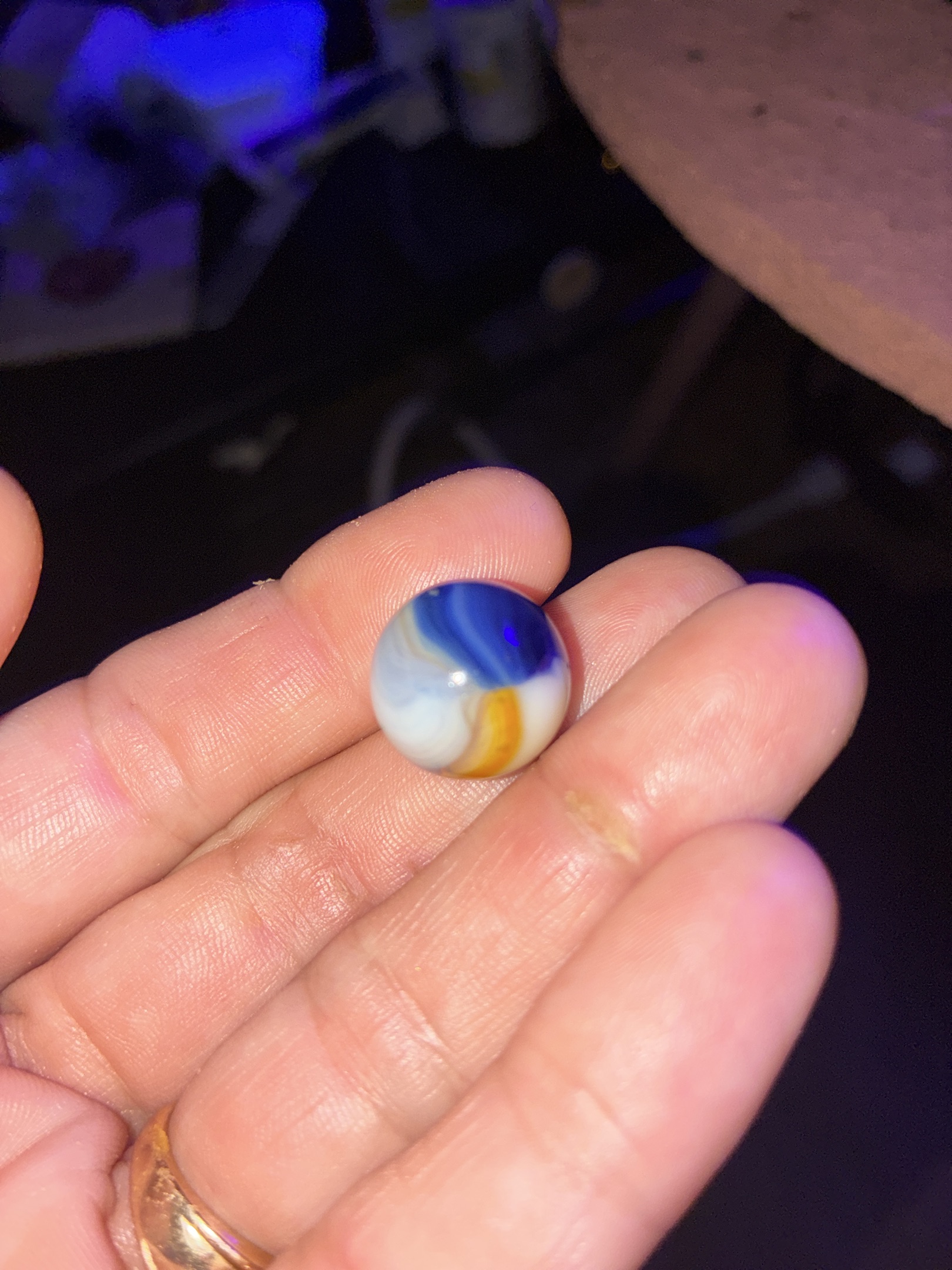 Parrot (Blue and Yellow variant) by Vitro Agate Company, identification view