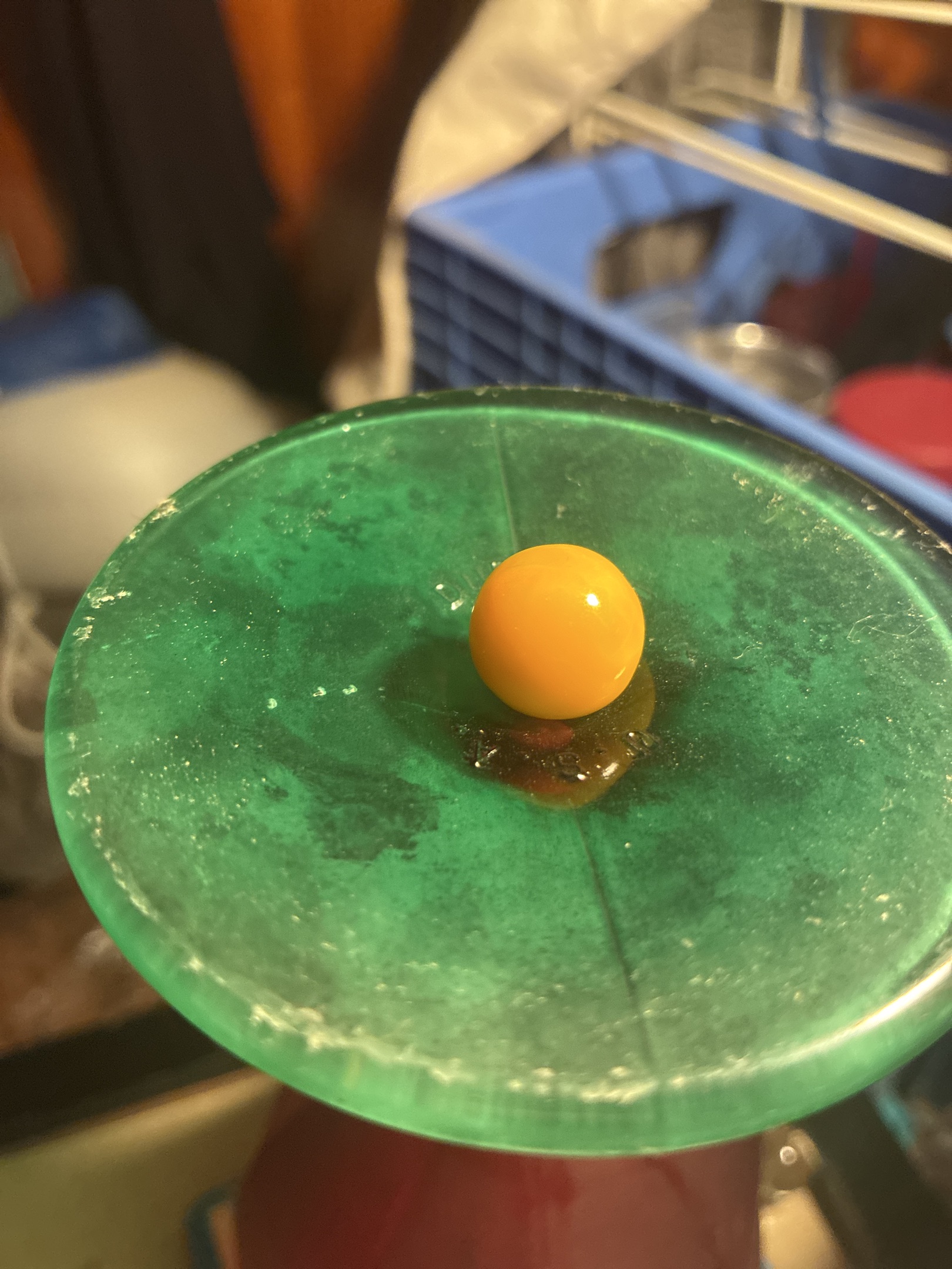 Opaque Solid Yellow by Akro Agate, identification view