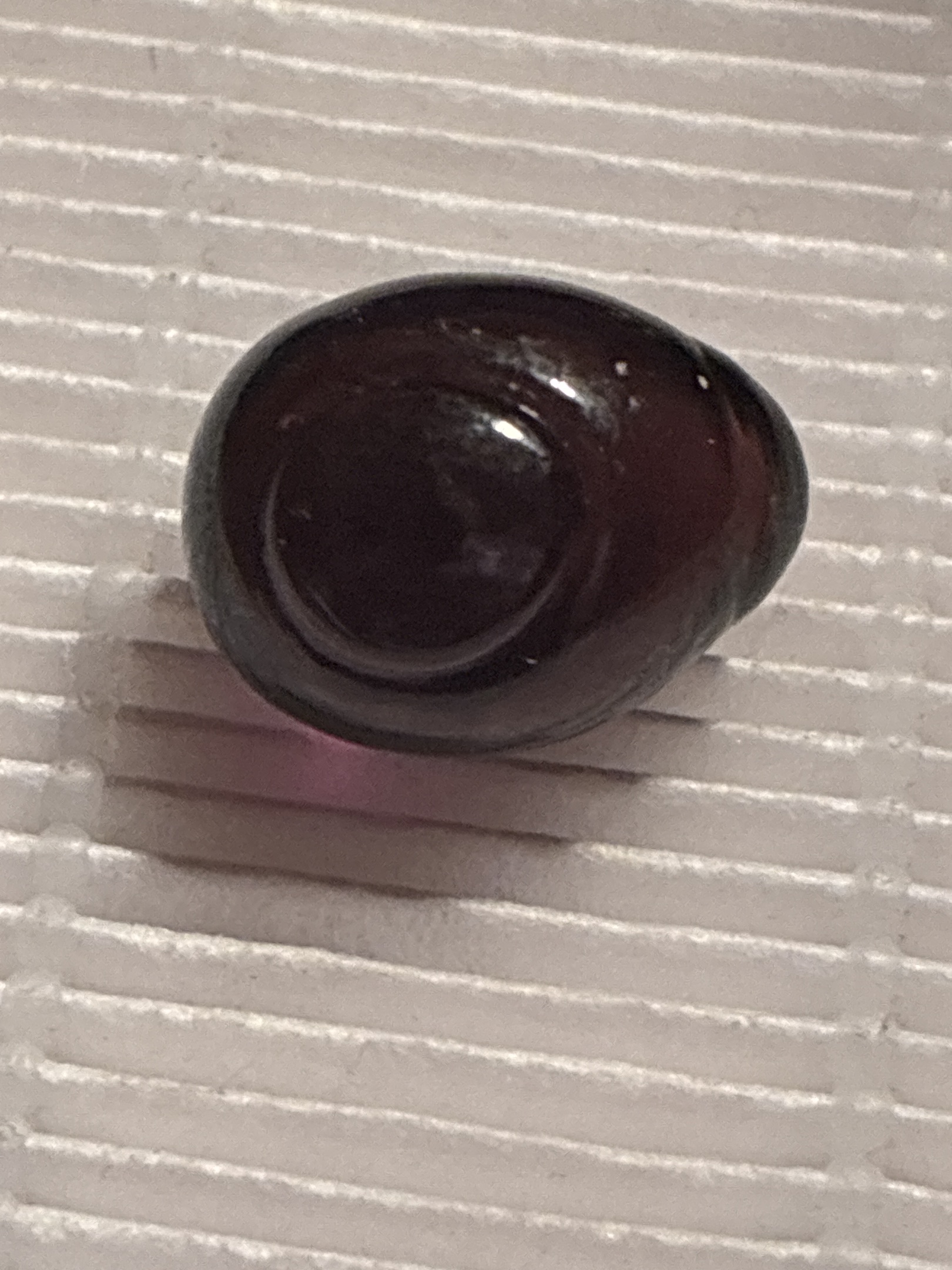 Black Amethyst Utility Ball / Marble by L.E. Smith Glass Co., identification view