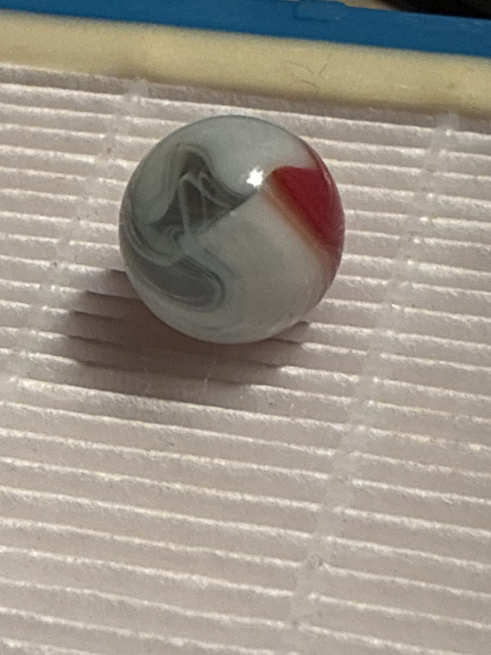 Red and Grey Swirl by Alley Agate, identification view