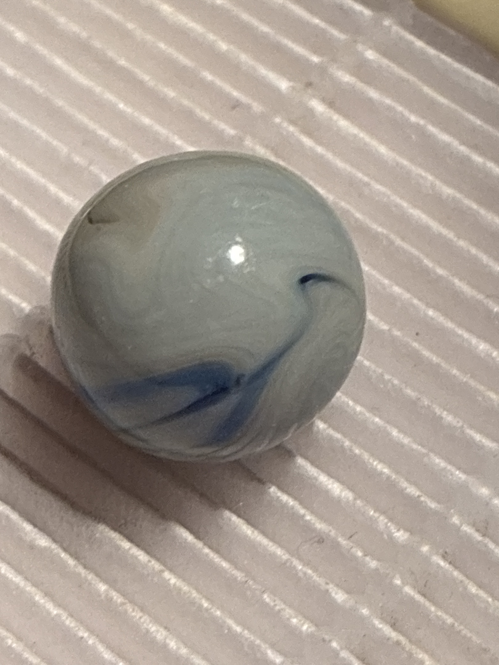 Blue and White Swirl by Alley Agate, identification view