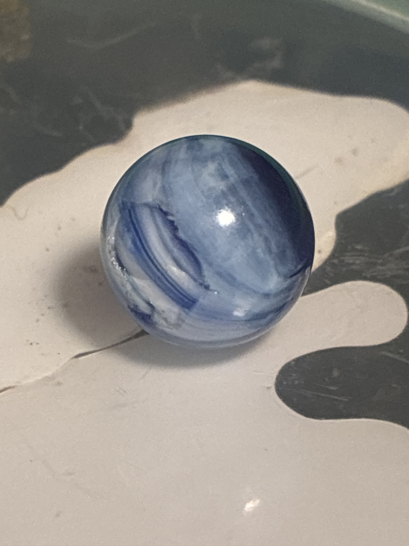 Royal Blue Slag by Akro Agate