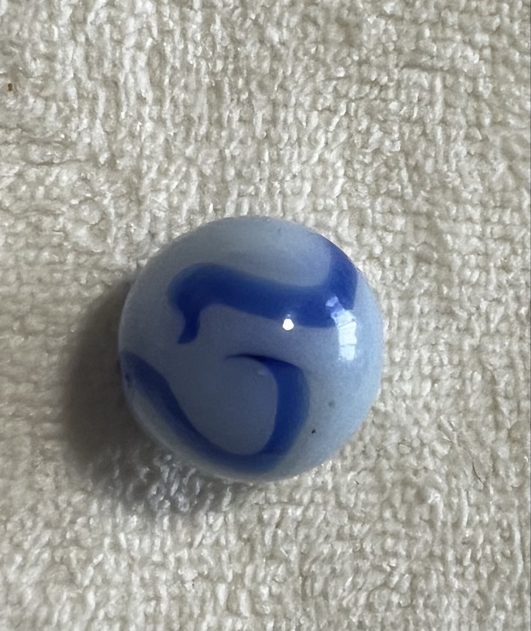 Blue and White Swirl by Alley Agate