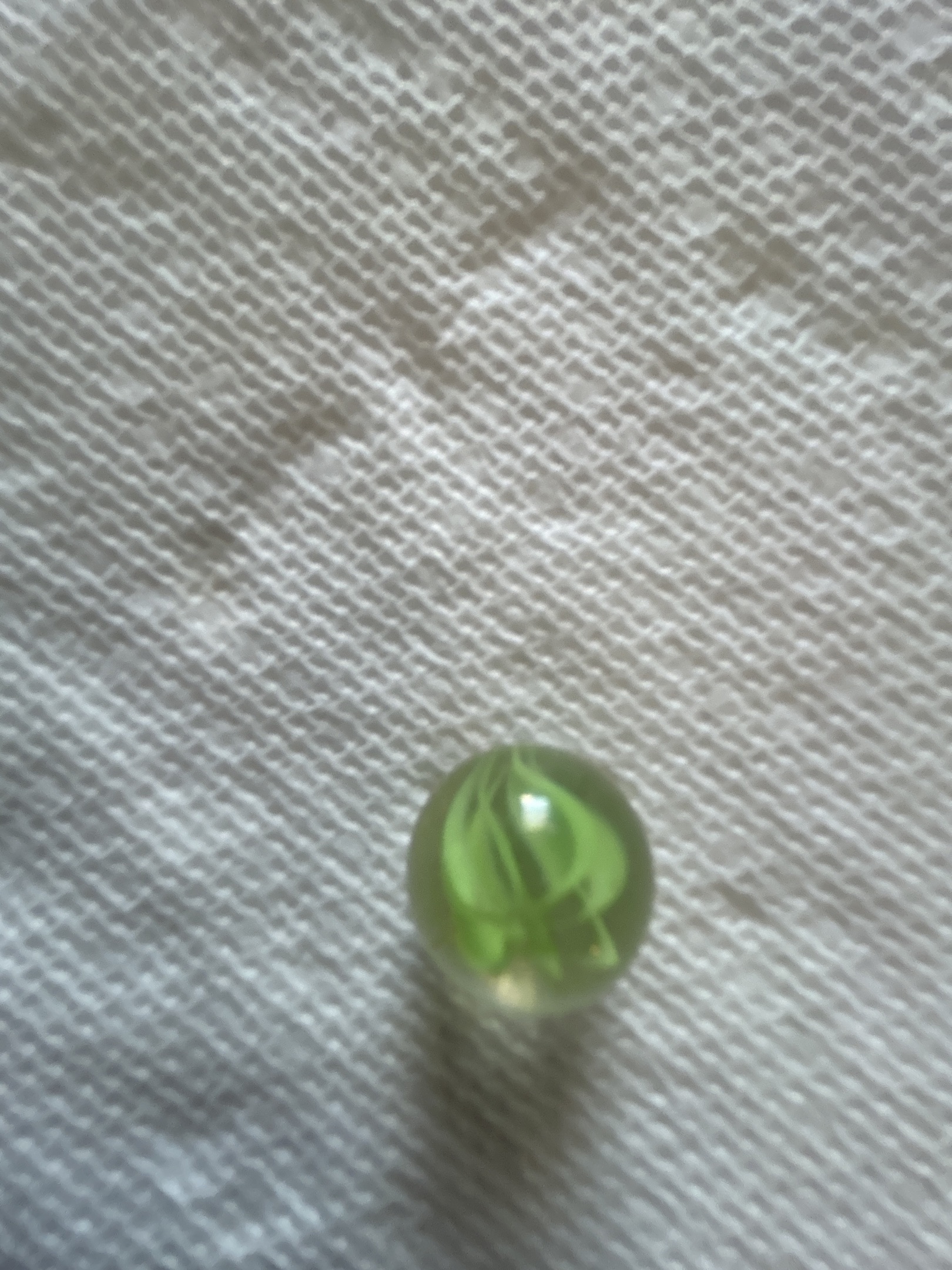 Lime Green Cat's Eye by Vitro Agate, identification view