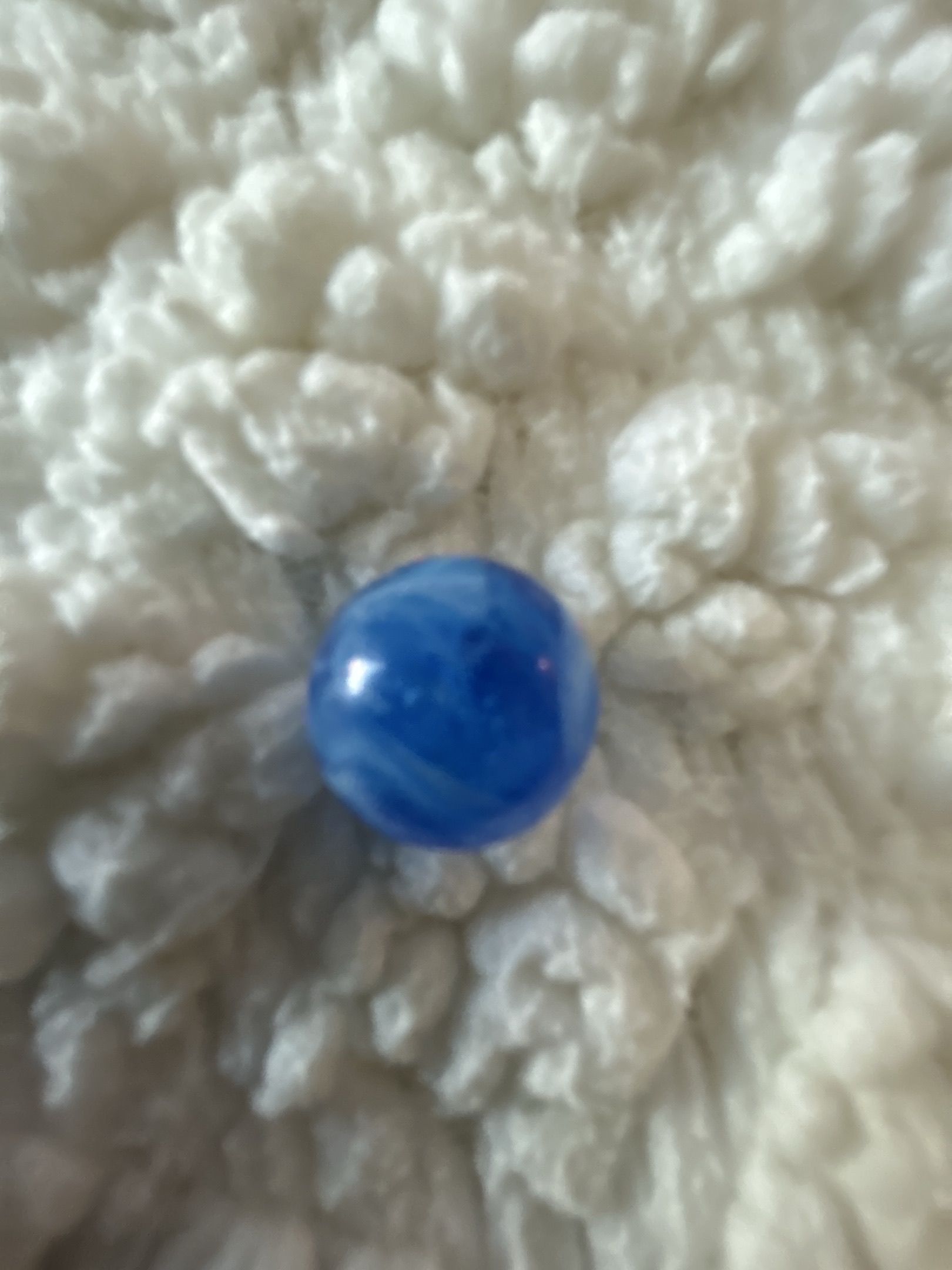 Blue and White Swirl by Alley Agate, identification view
