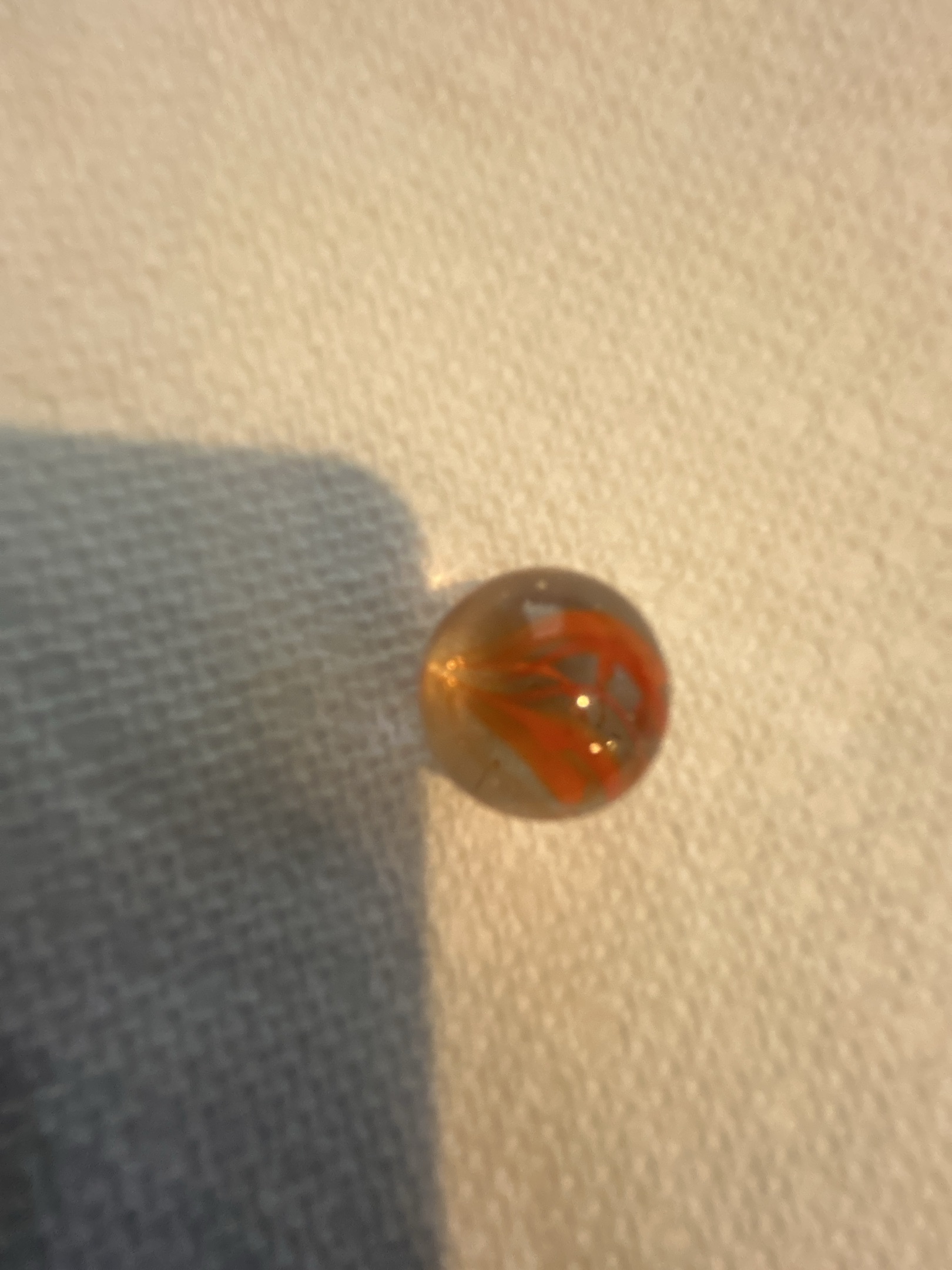 Orange Cat's Eye by Vitro Agate, identification view