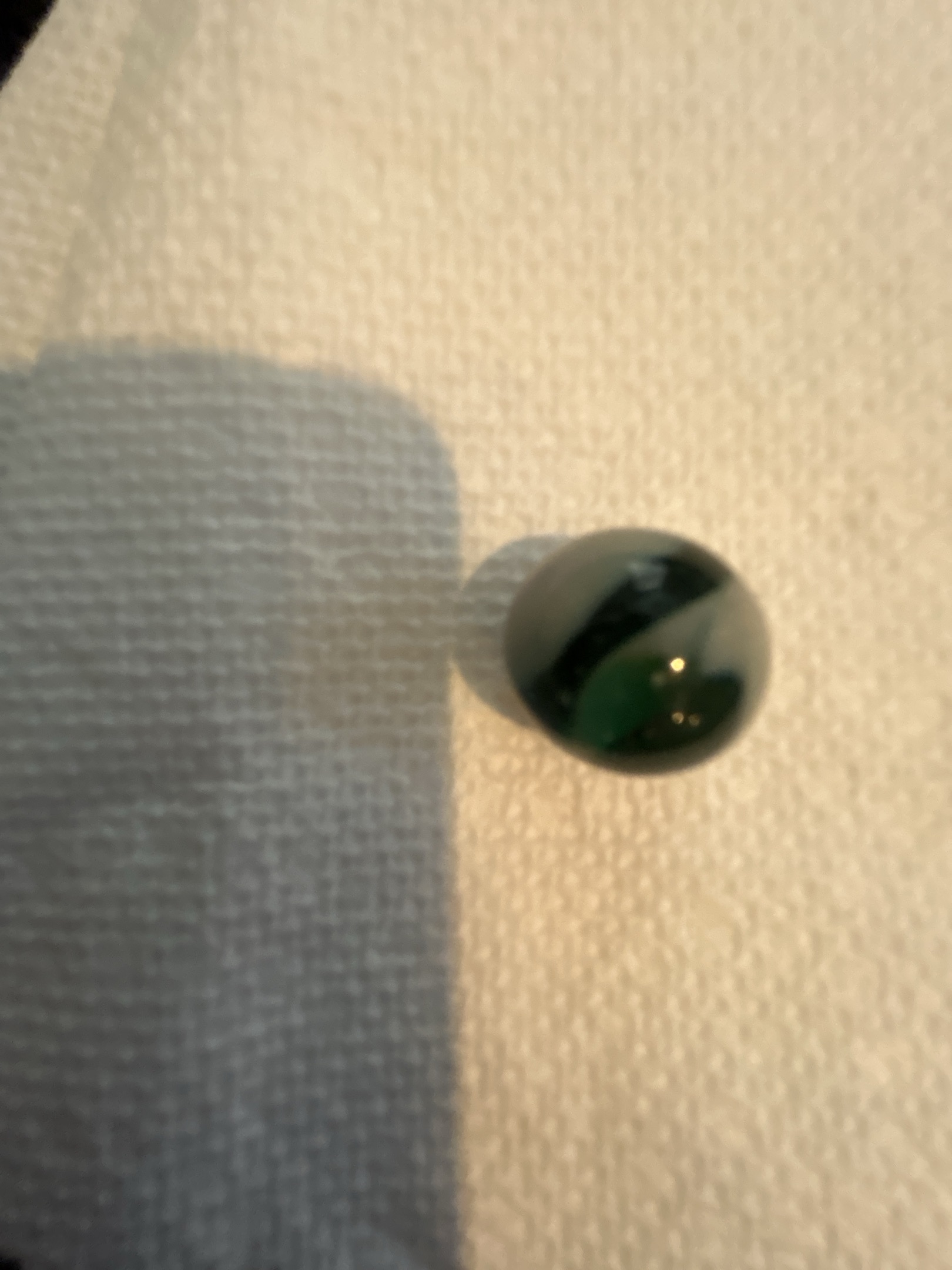 Green and White Swirl by Alley Agate Company, identification view