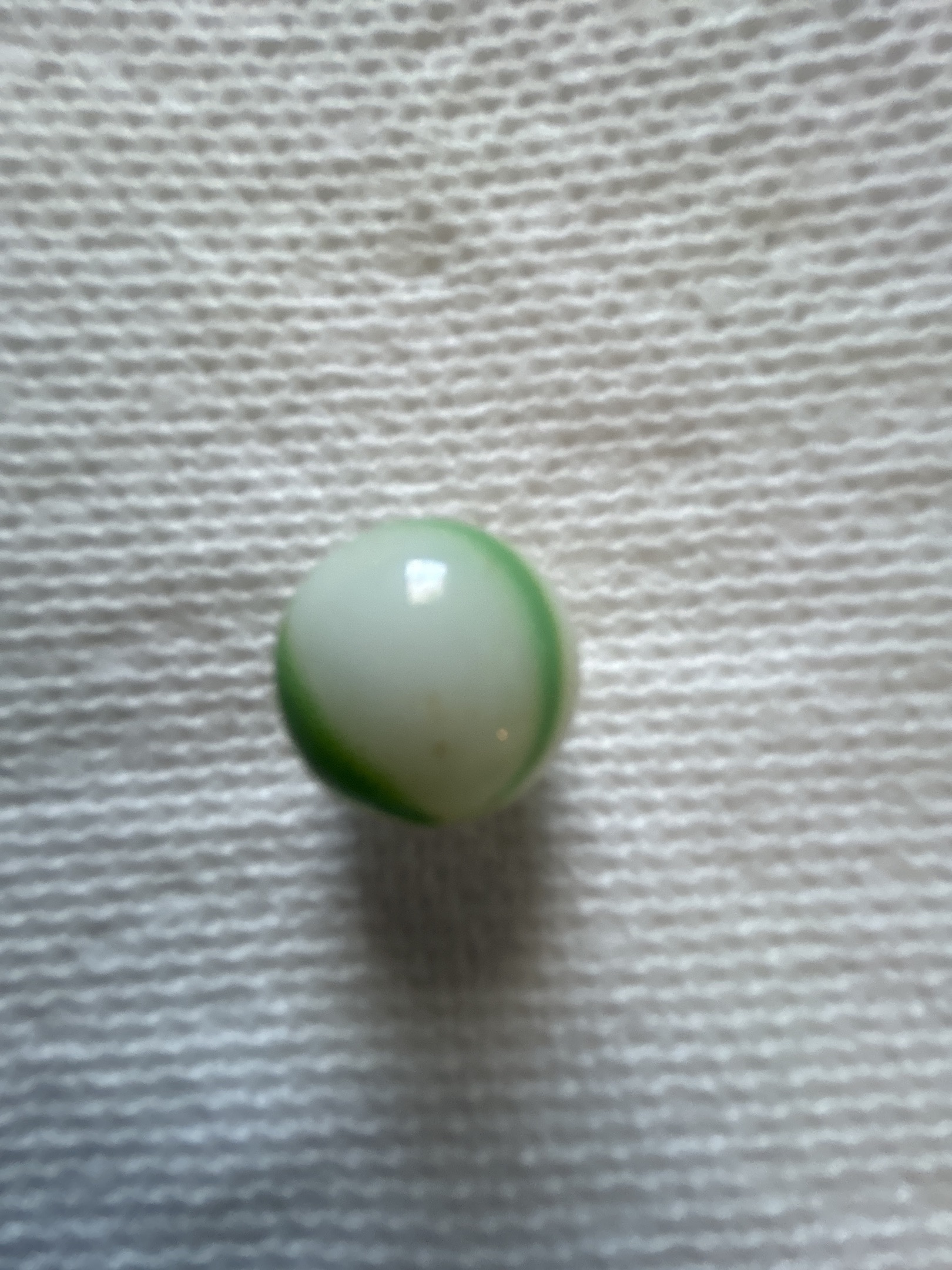 White with Green Corkscrew by Akro Agate