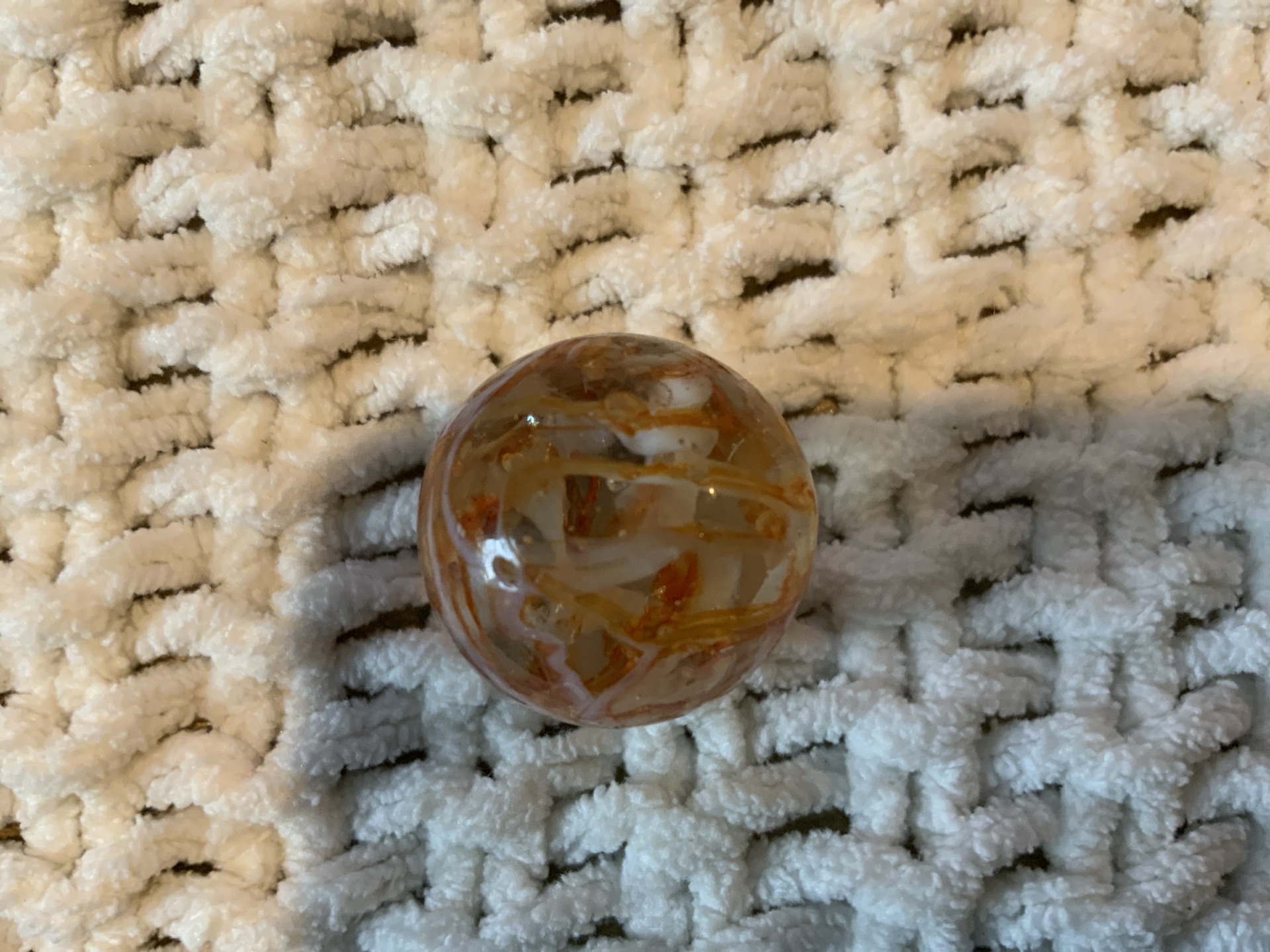 Special - Orange and White by Akro Agate Co., identification view