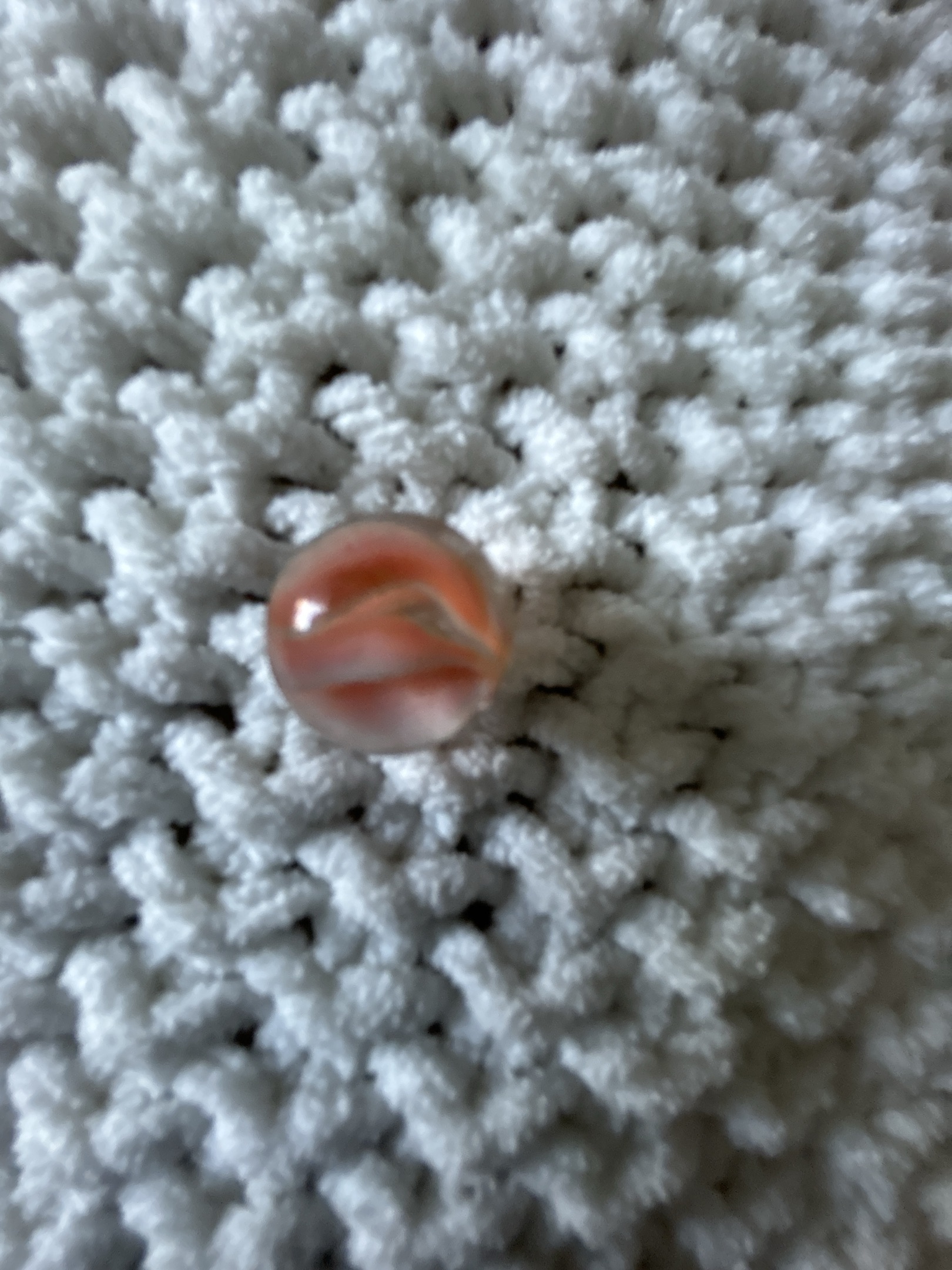 Orange Cat's Eye by Marble King, identification view