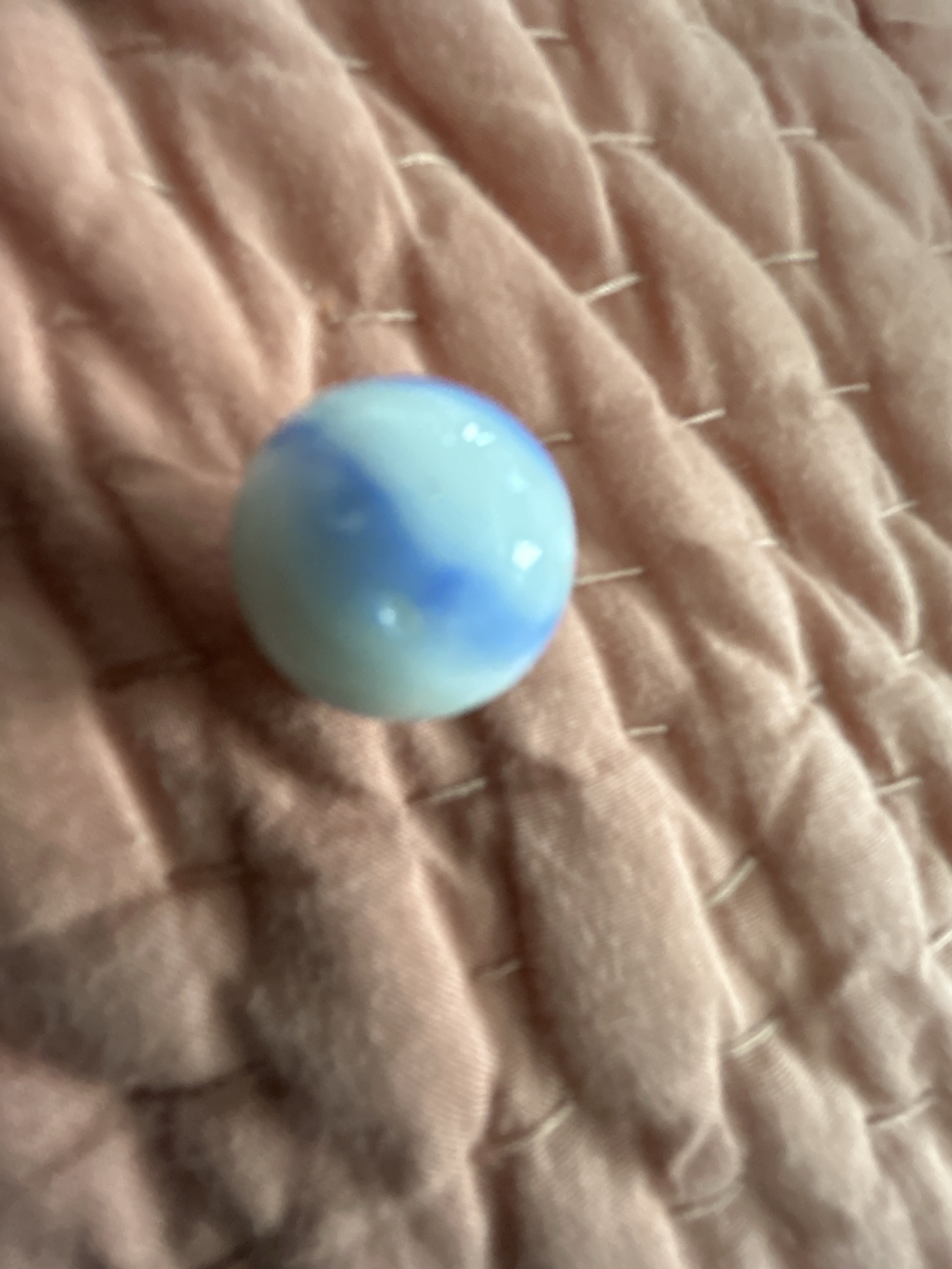 White and Blue Patch / Helmet style by Vitro Agate, identification view