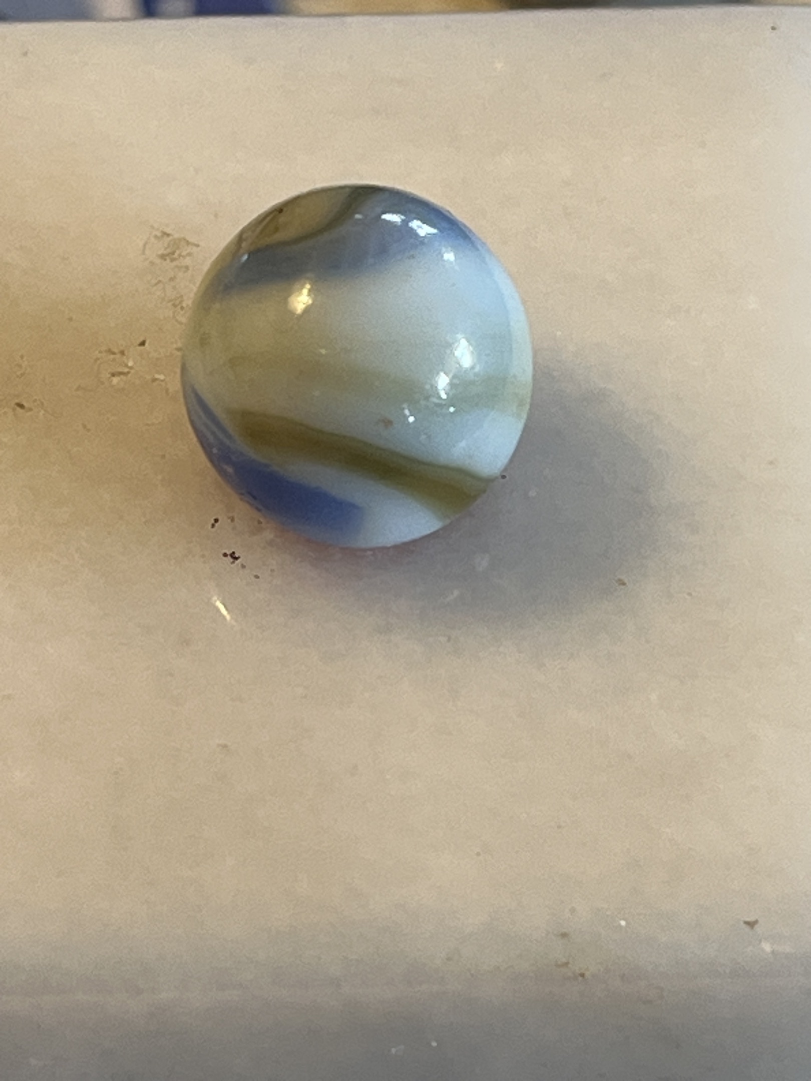 Blue and Tan Swirl by Alley Agate