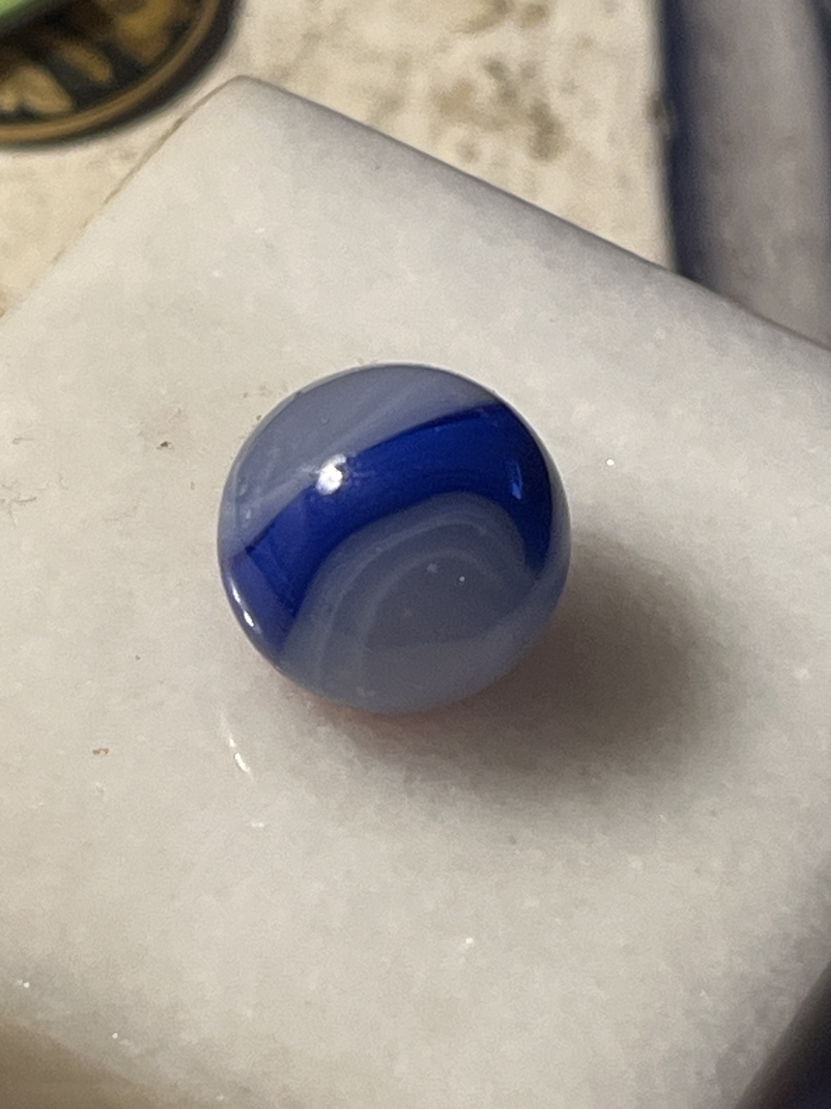 Blue and White Swirl by Alley Agate
