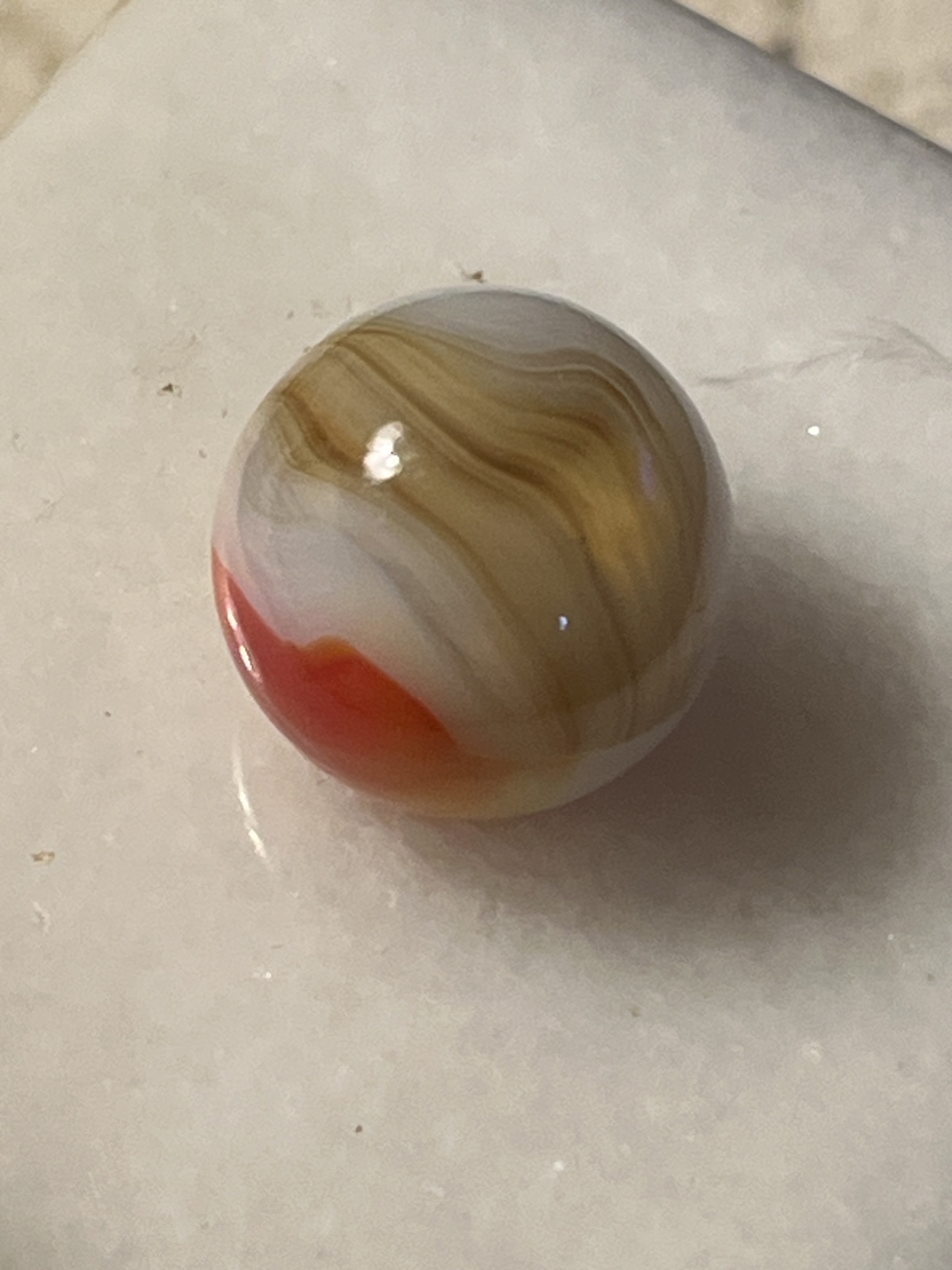 Red and Tan Swirl by Christensen Agate Company