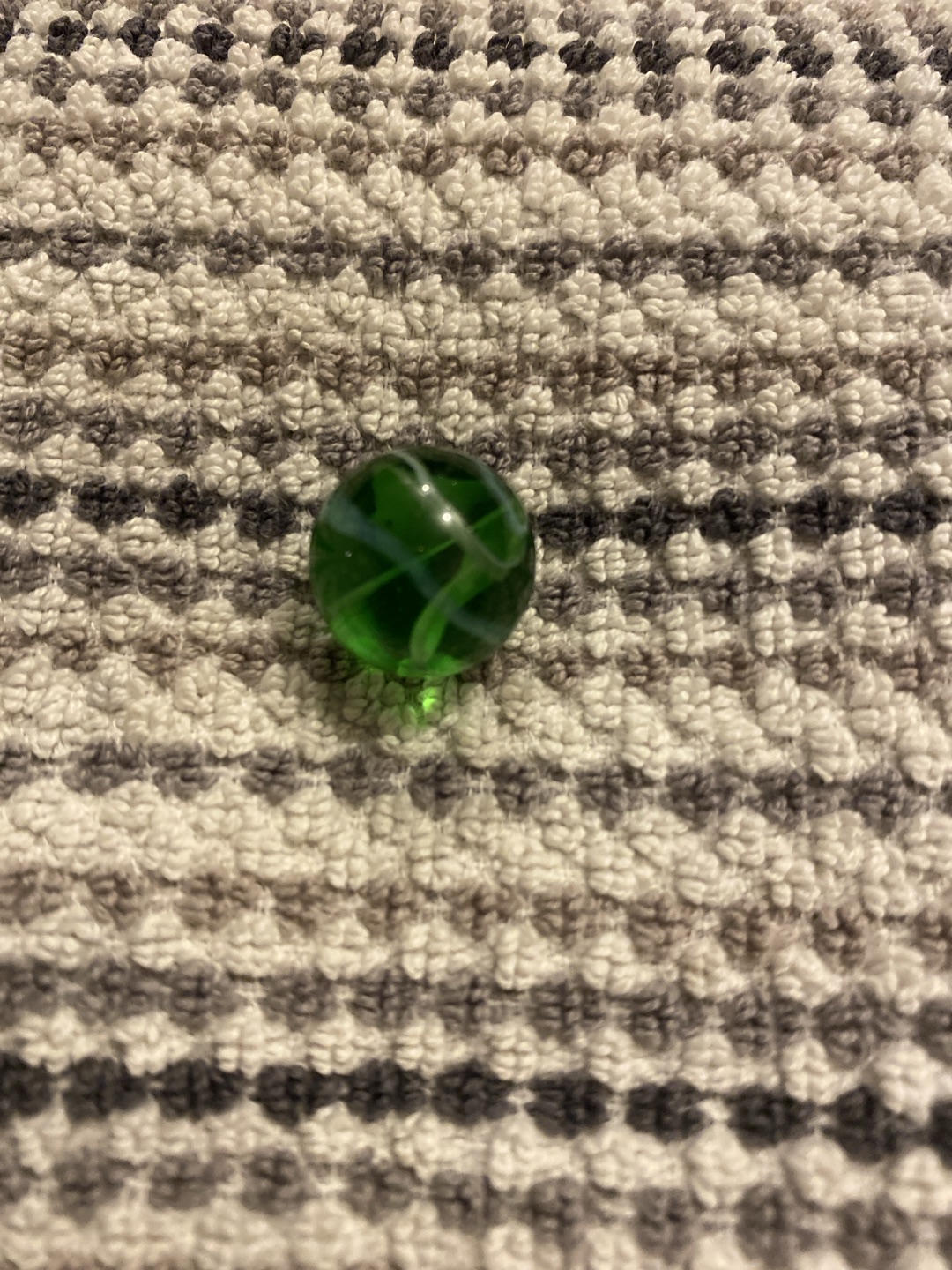 Green & White Cross-Thru by Vitro Agate Company