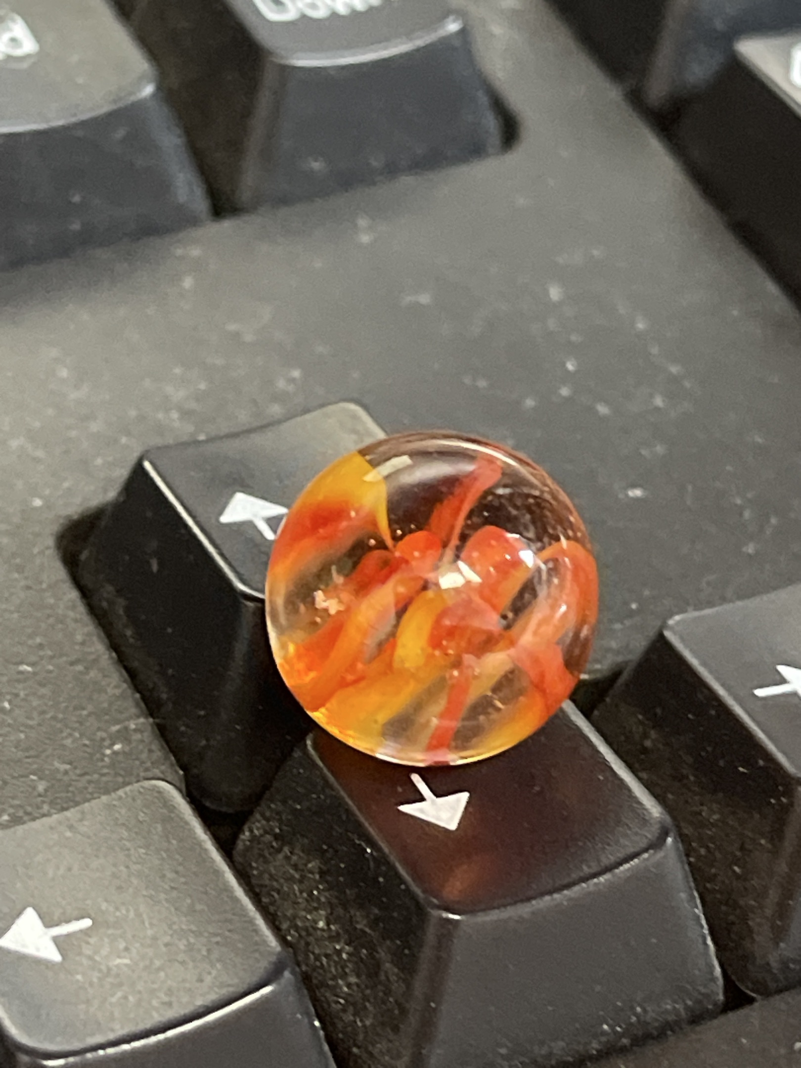 Red Flame Ribbon by Imperial Glass Company