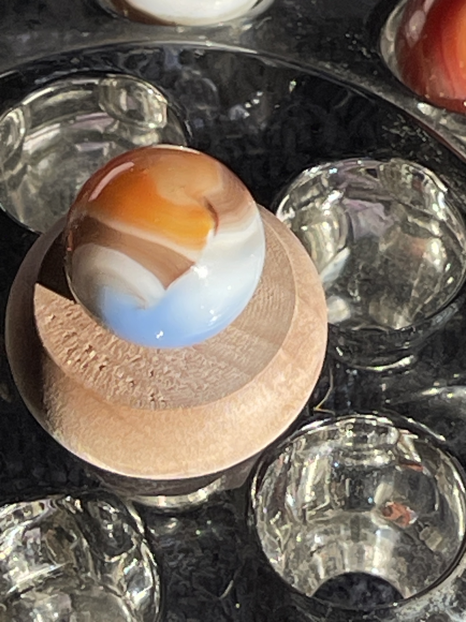 Egg Yolk Corkscrew by Akro Agate Company, identification view