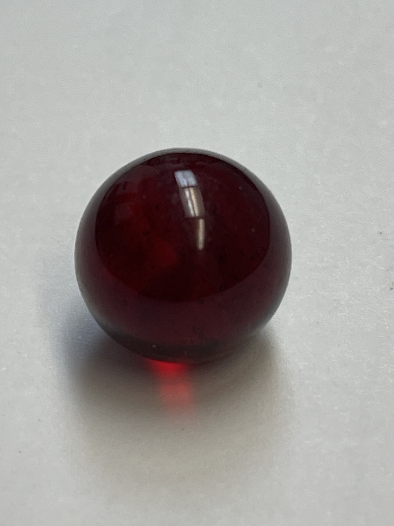 Ruby Red Clearie by Vitro Agate, identification view