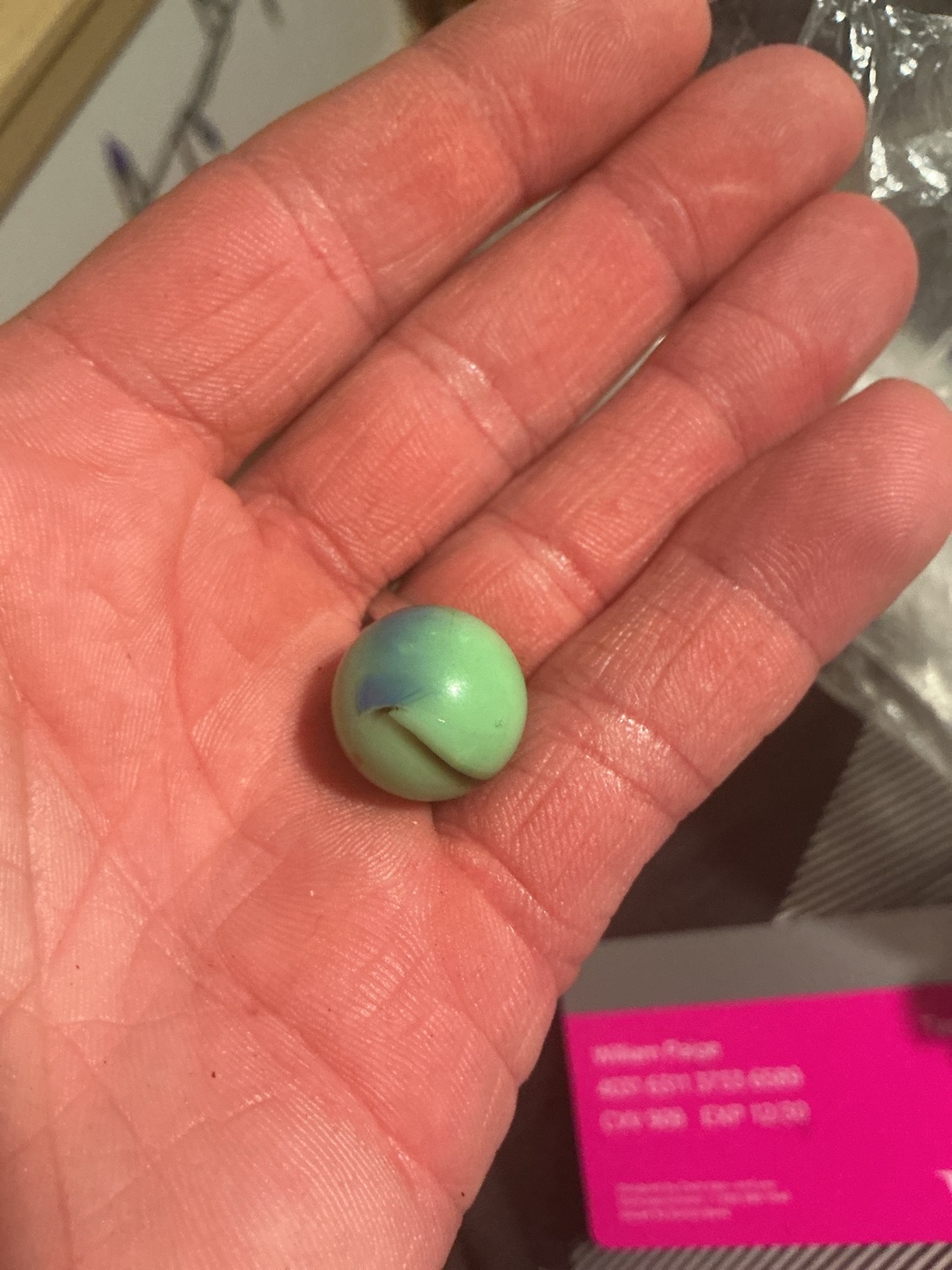 Popeye (Blue/Yellow/White) - Green Base Variant by Akro Agate Company