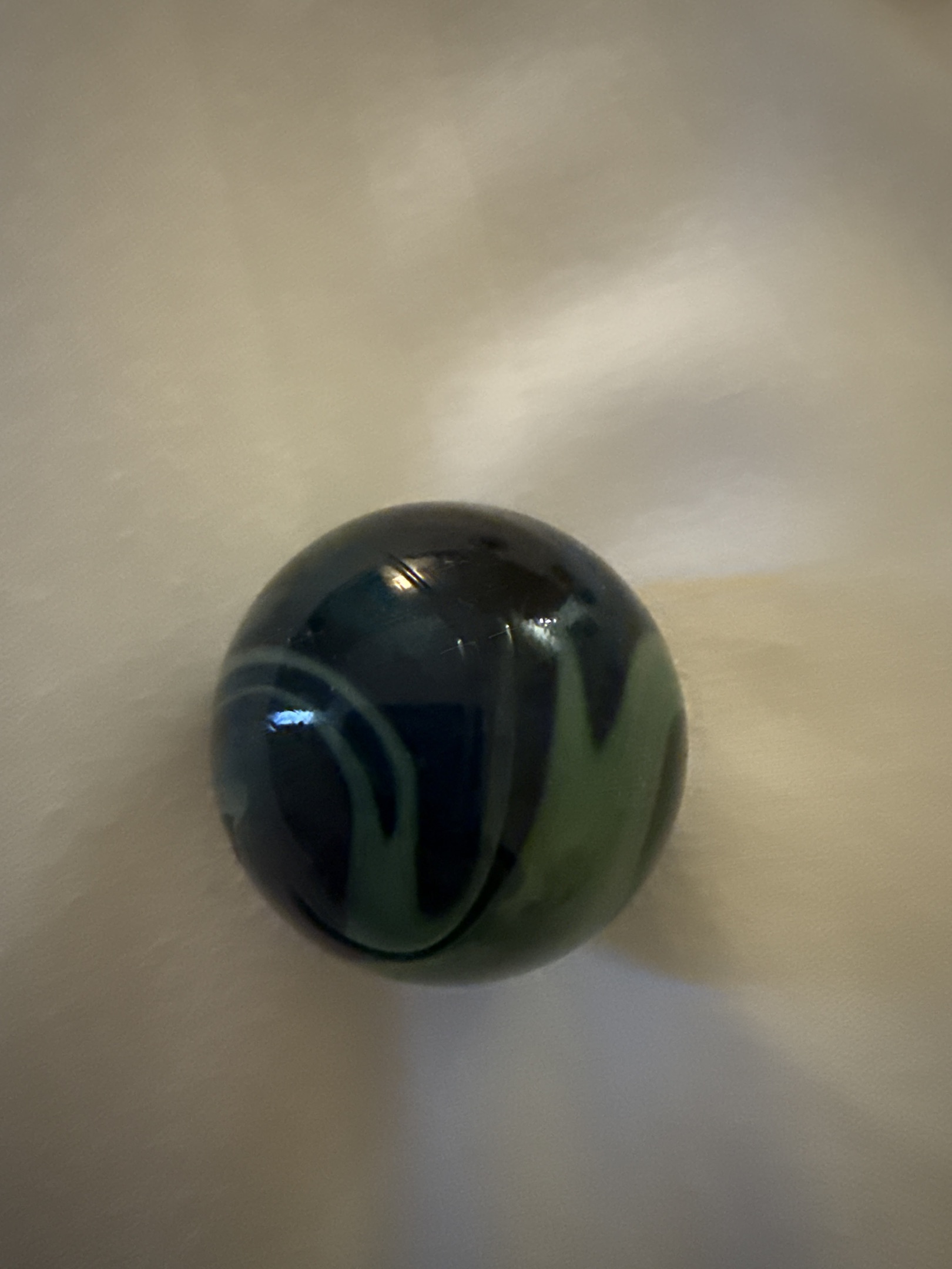 Black Swirl Jumbo Shooter by Alley Agate, identification view