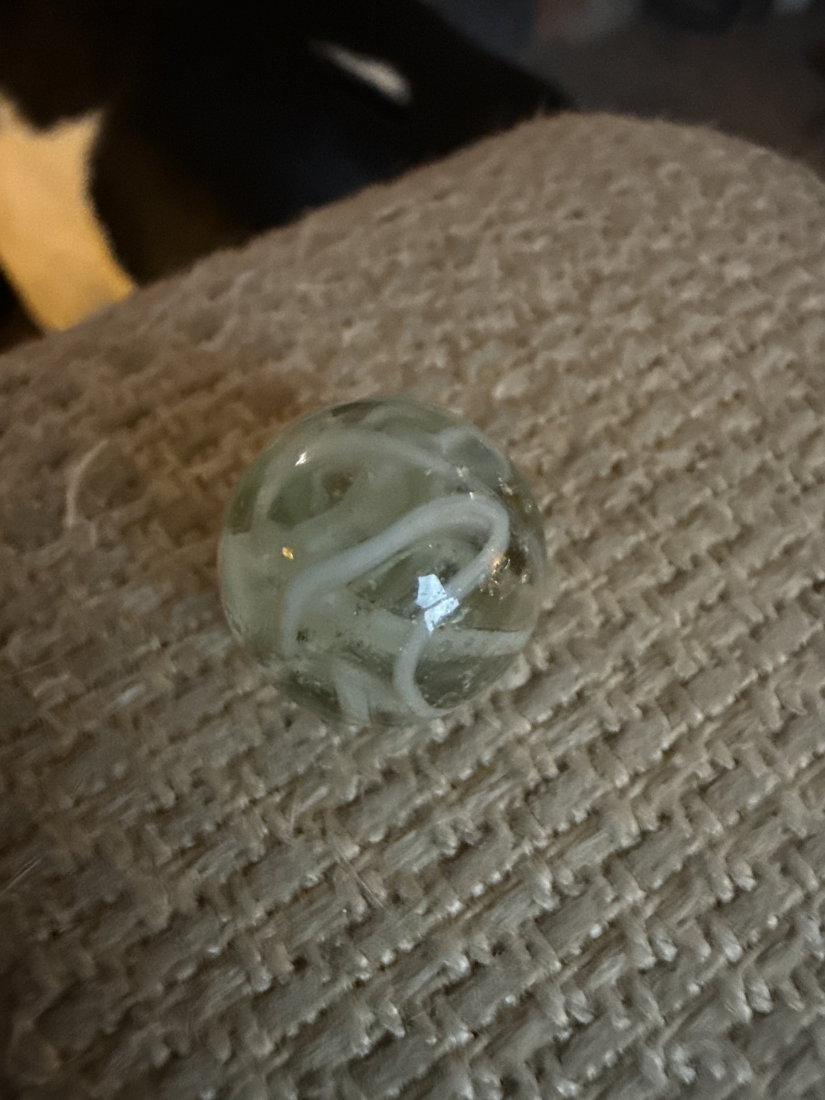 White Clearie Swirl by Alley Agate, identification view
