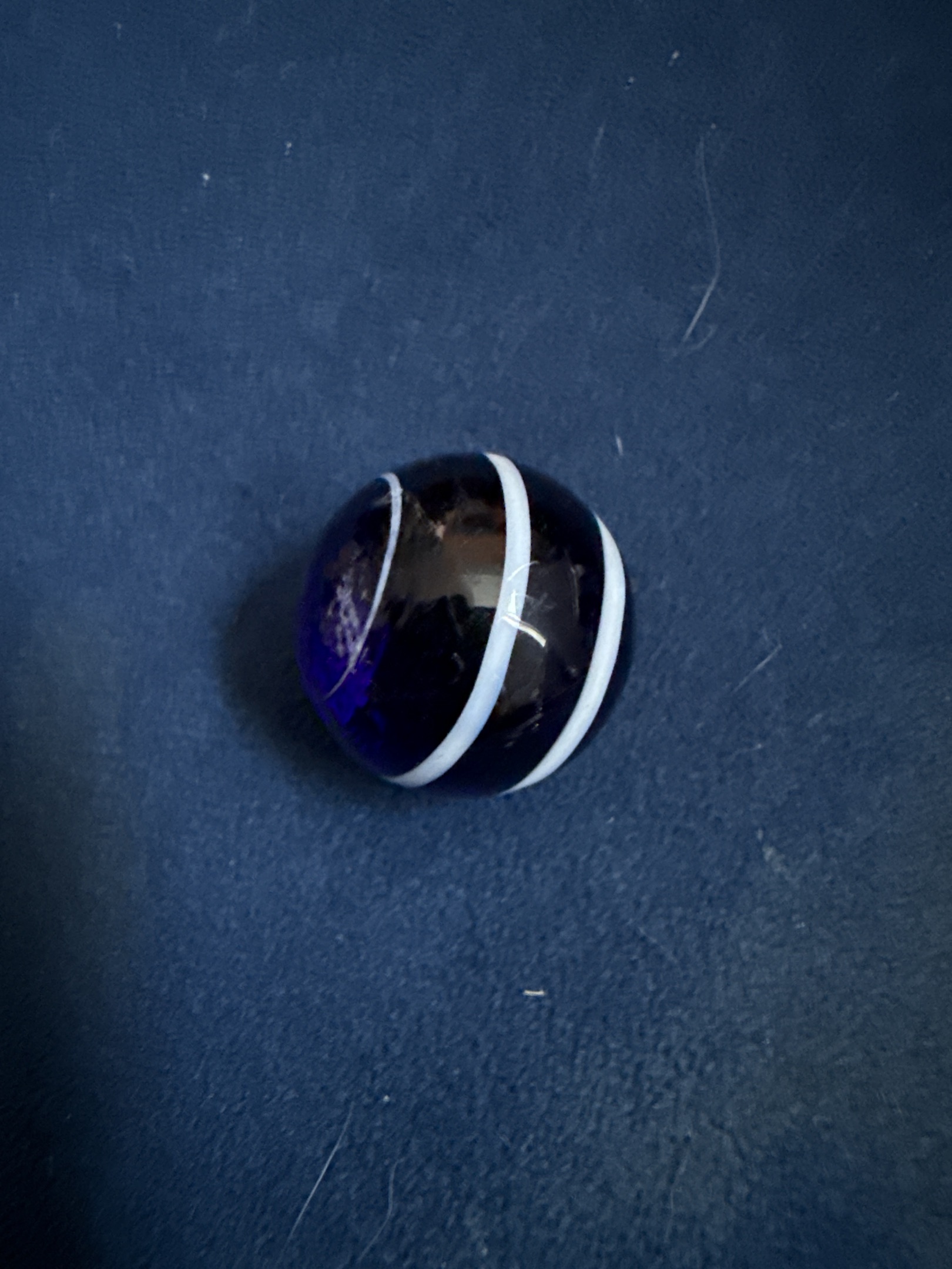 Black and White Corkscrew by Akro Agate