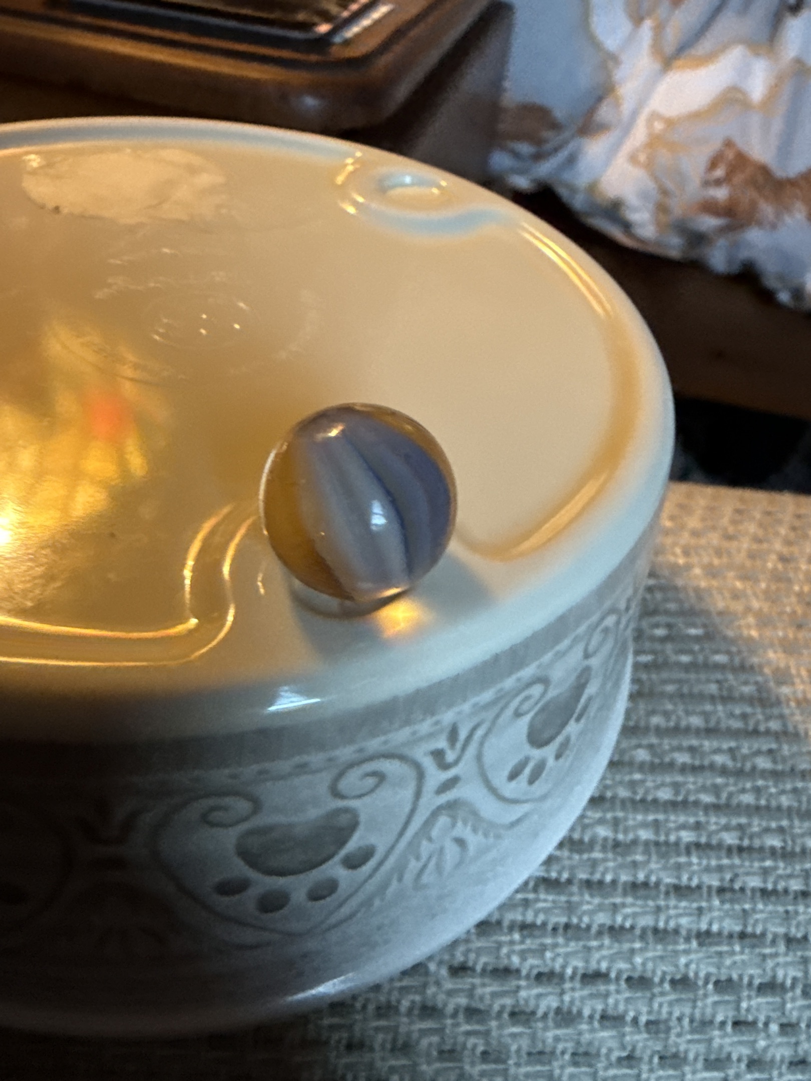 Blue and Amber Swirl by Alley Agate Co.