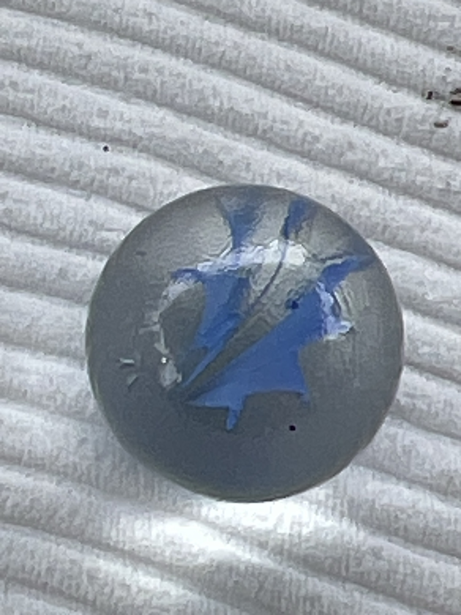 Blue and White Ribbon by Vitro Agate Company
